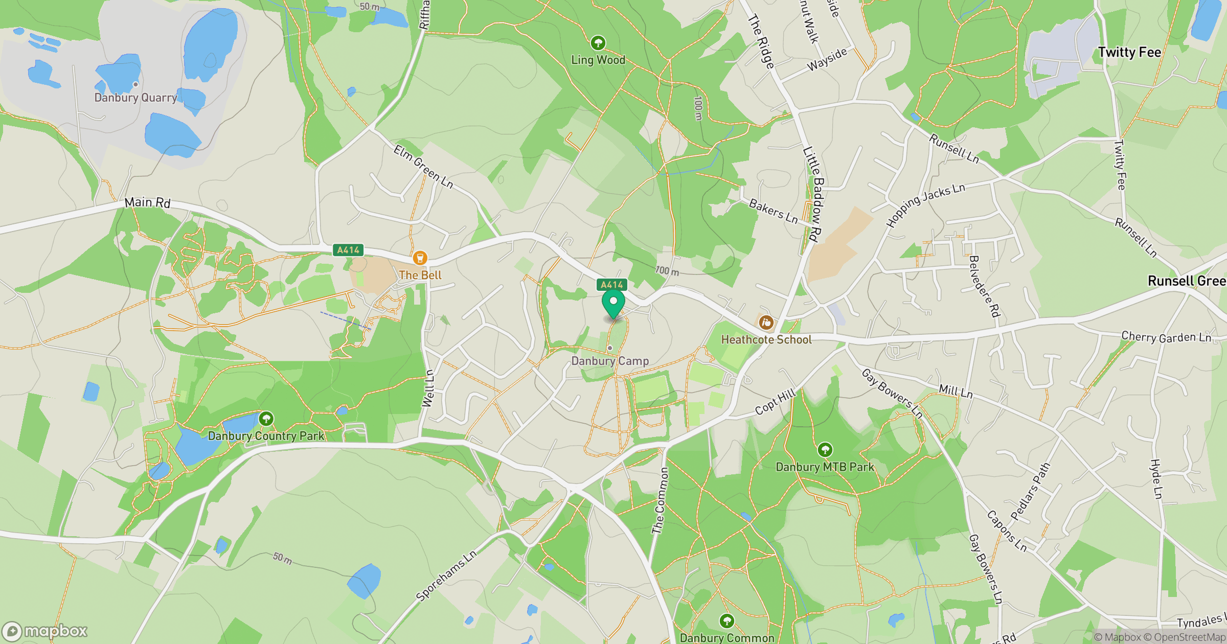 Danbury Ring location map