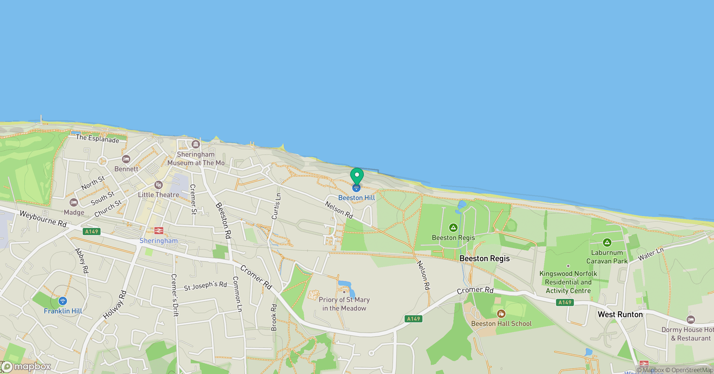 Beeston Bump location map