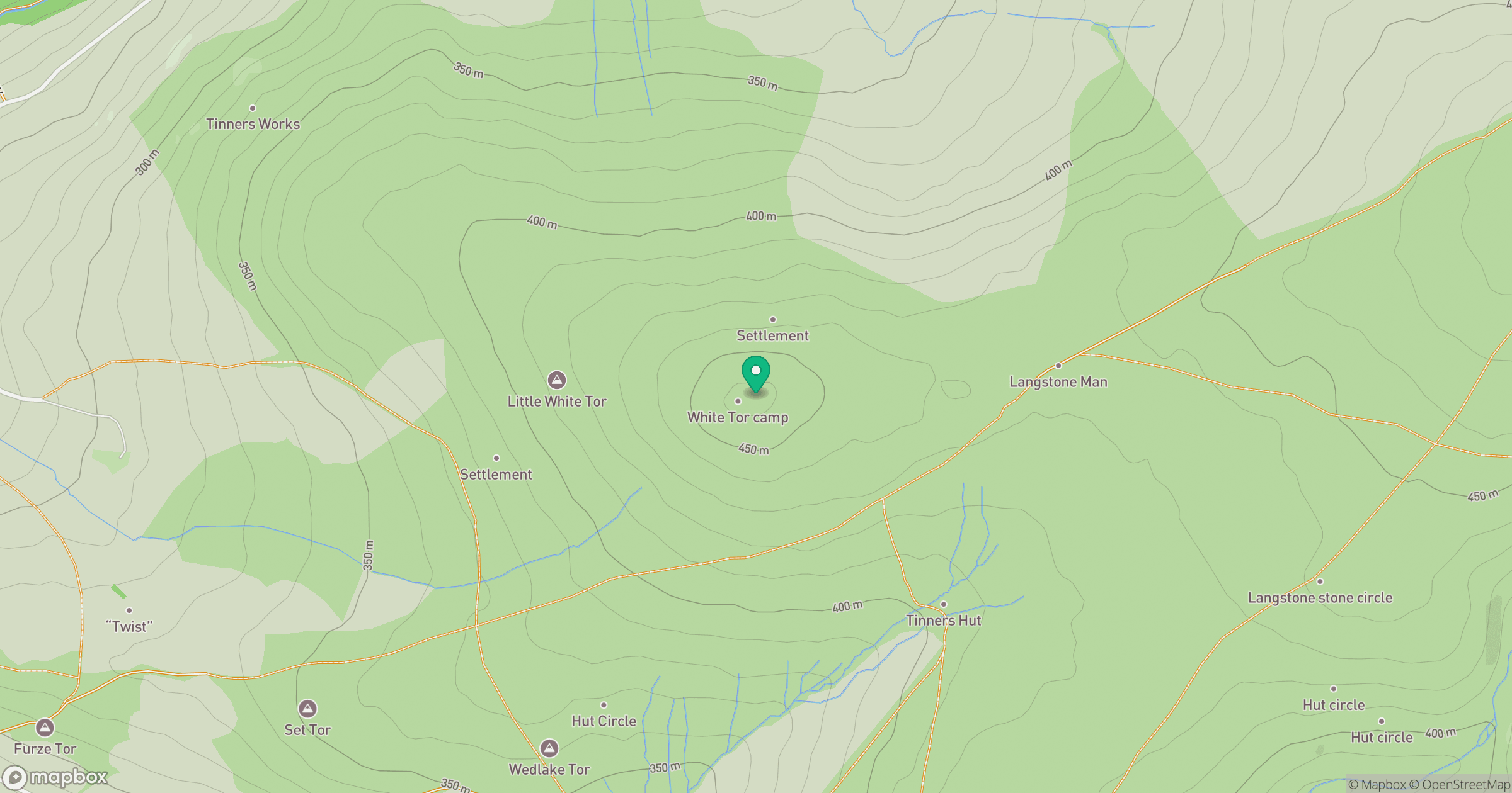 White Tor location map