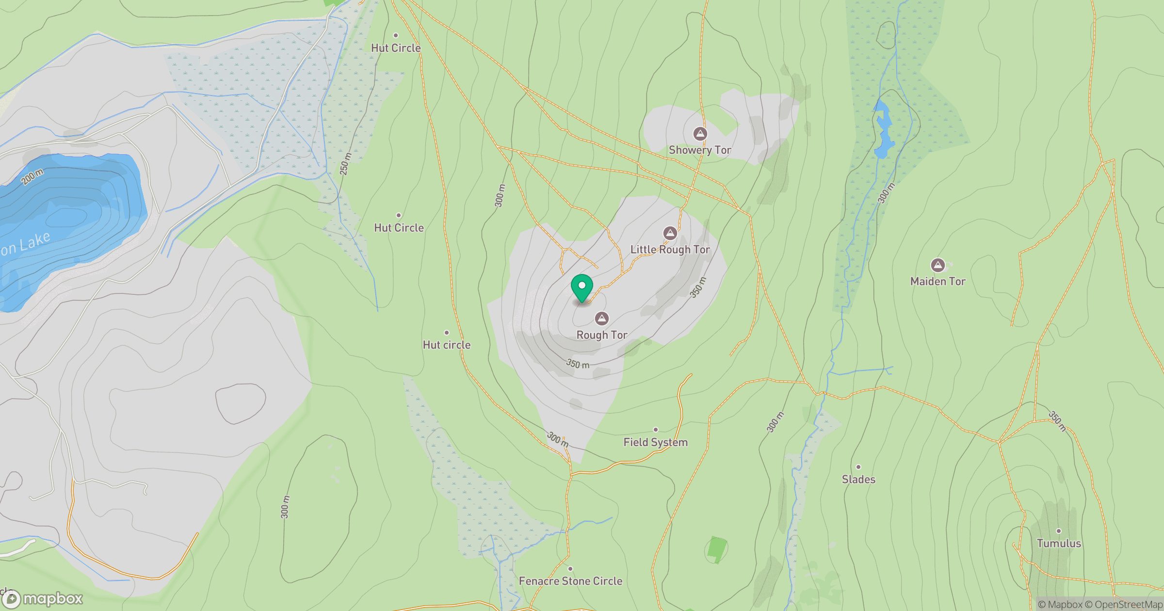 Rough Tor location map