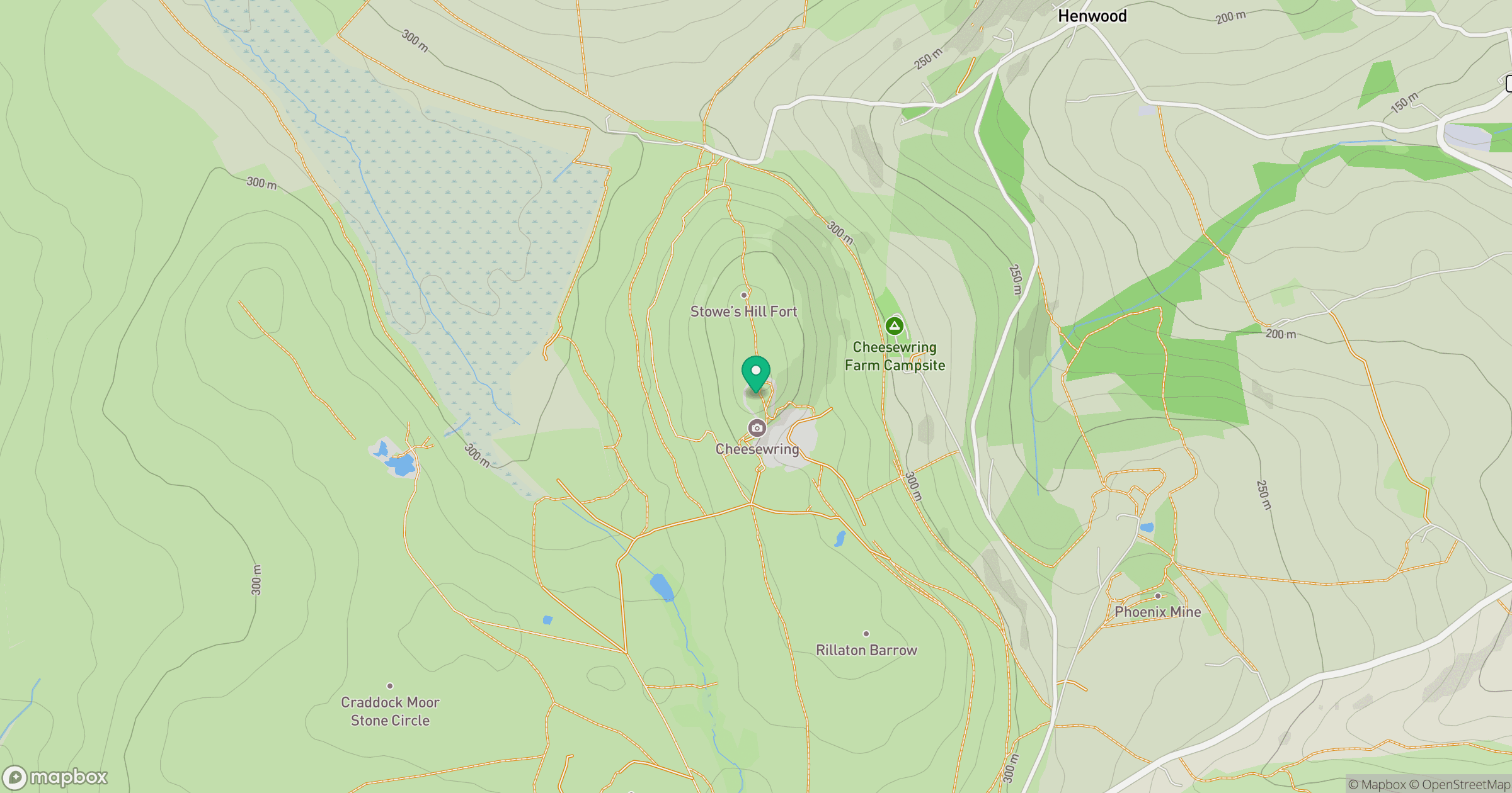 Stowe's Hill location map