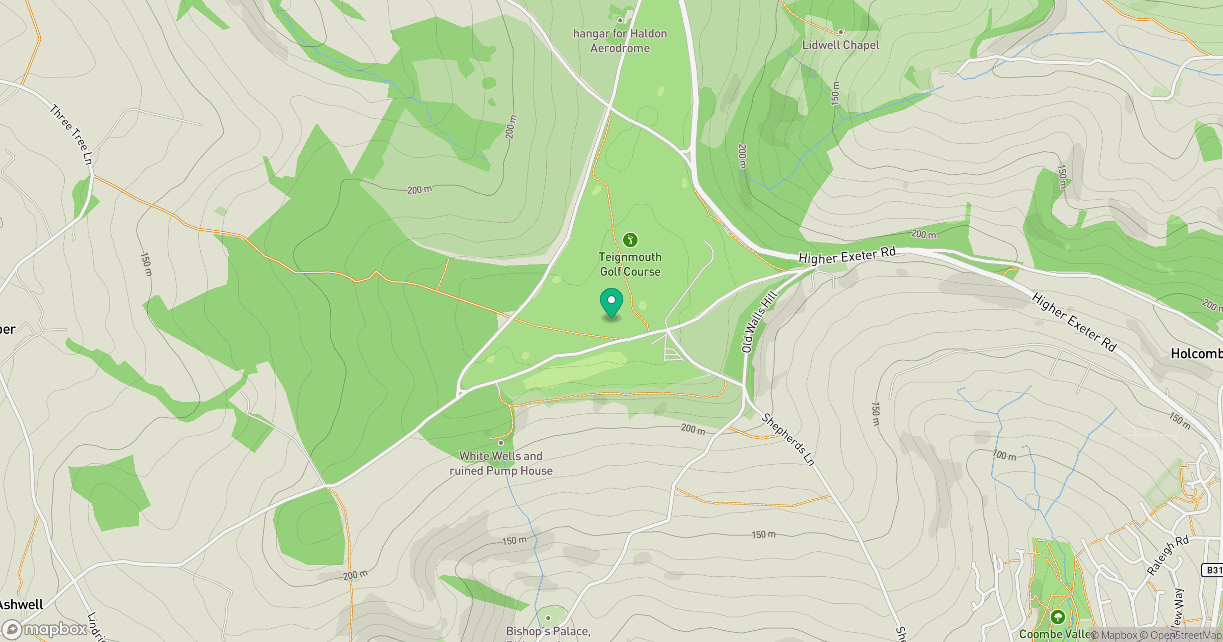 Little Haldon location map