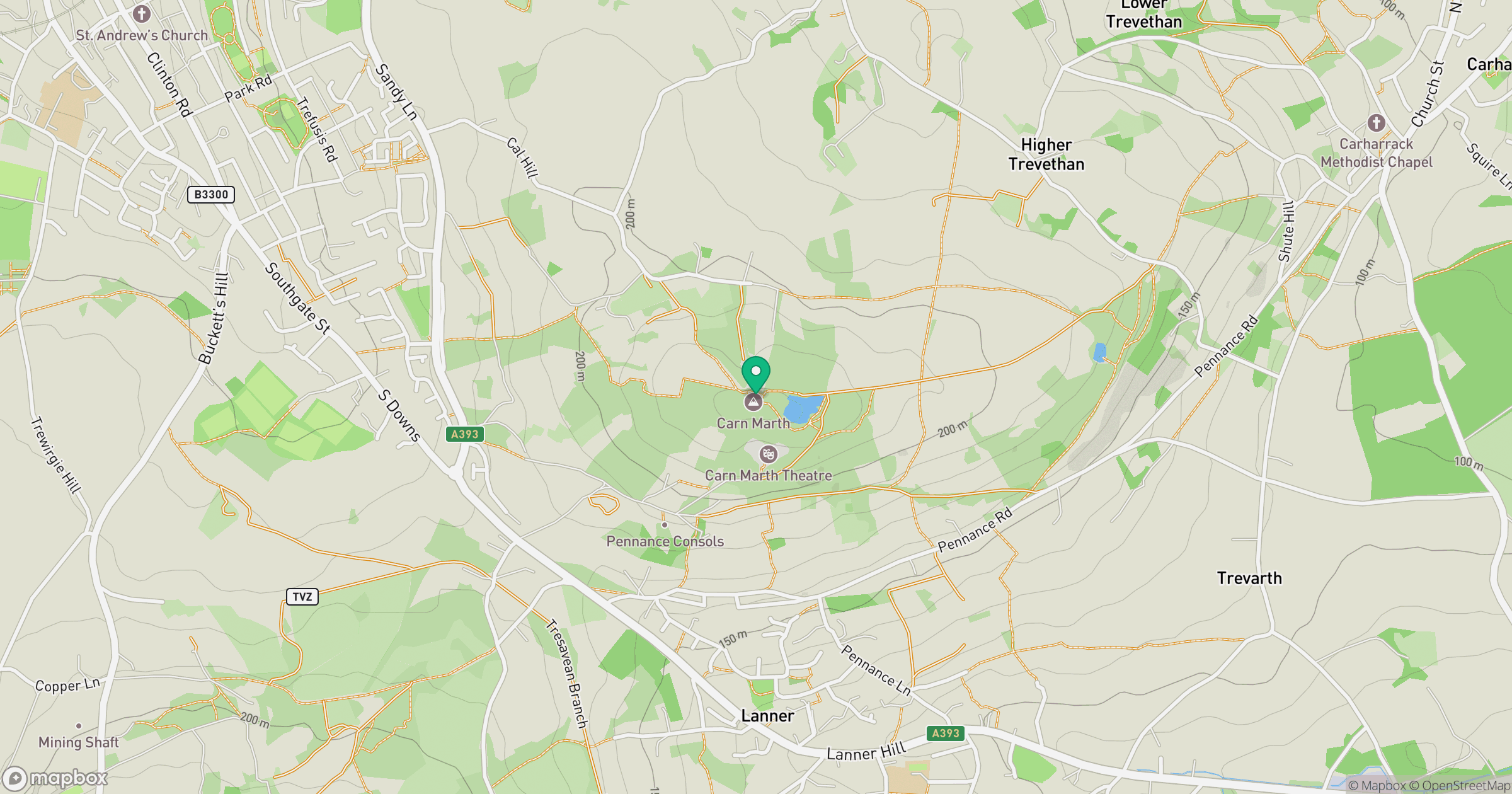 Carn Marth location map