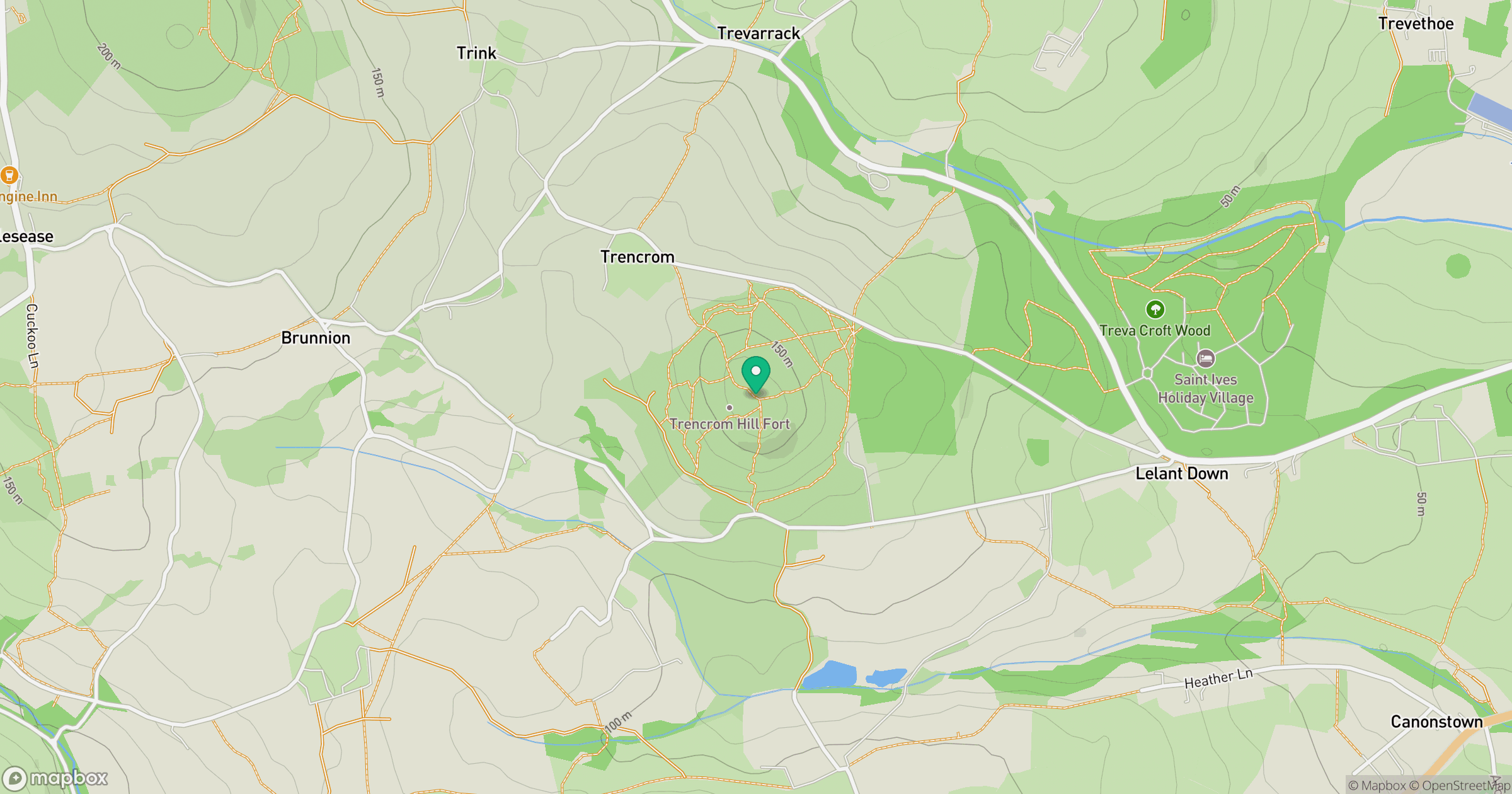 Trencrom Hill location map