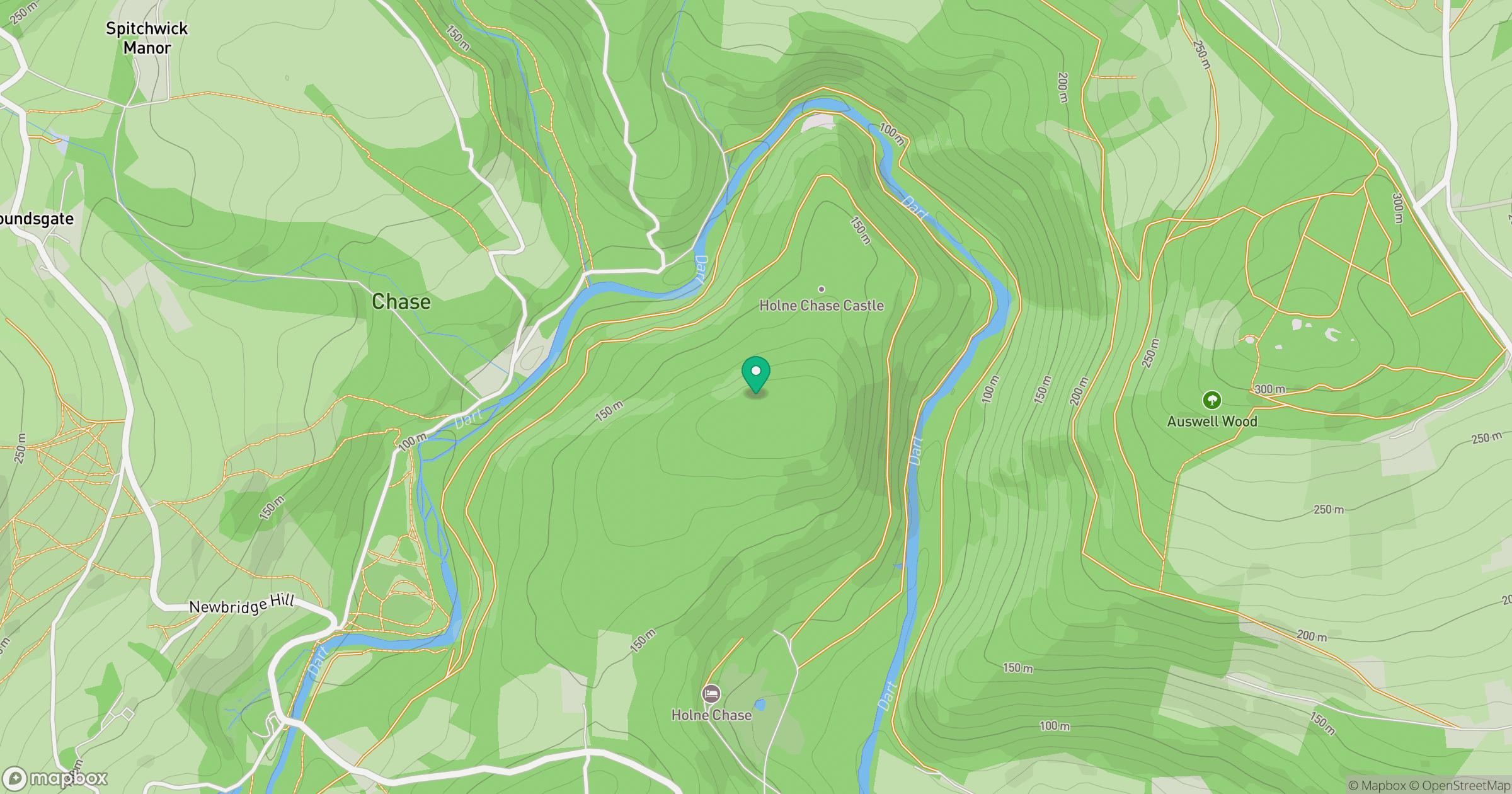 Holne Chase location map