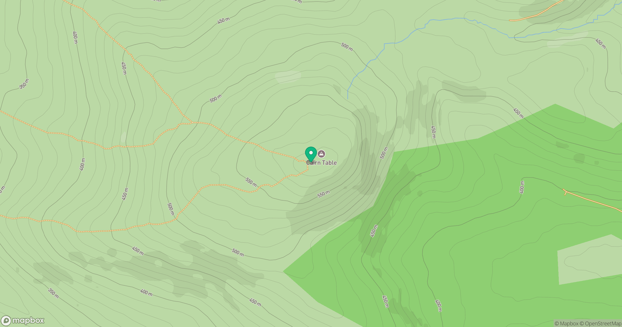Cairn Table location map