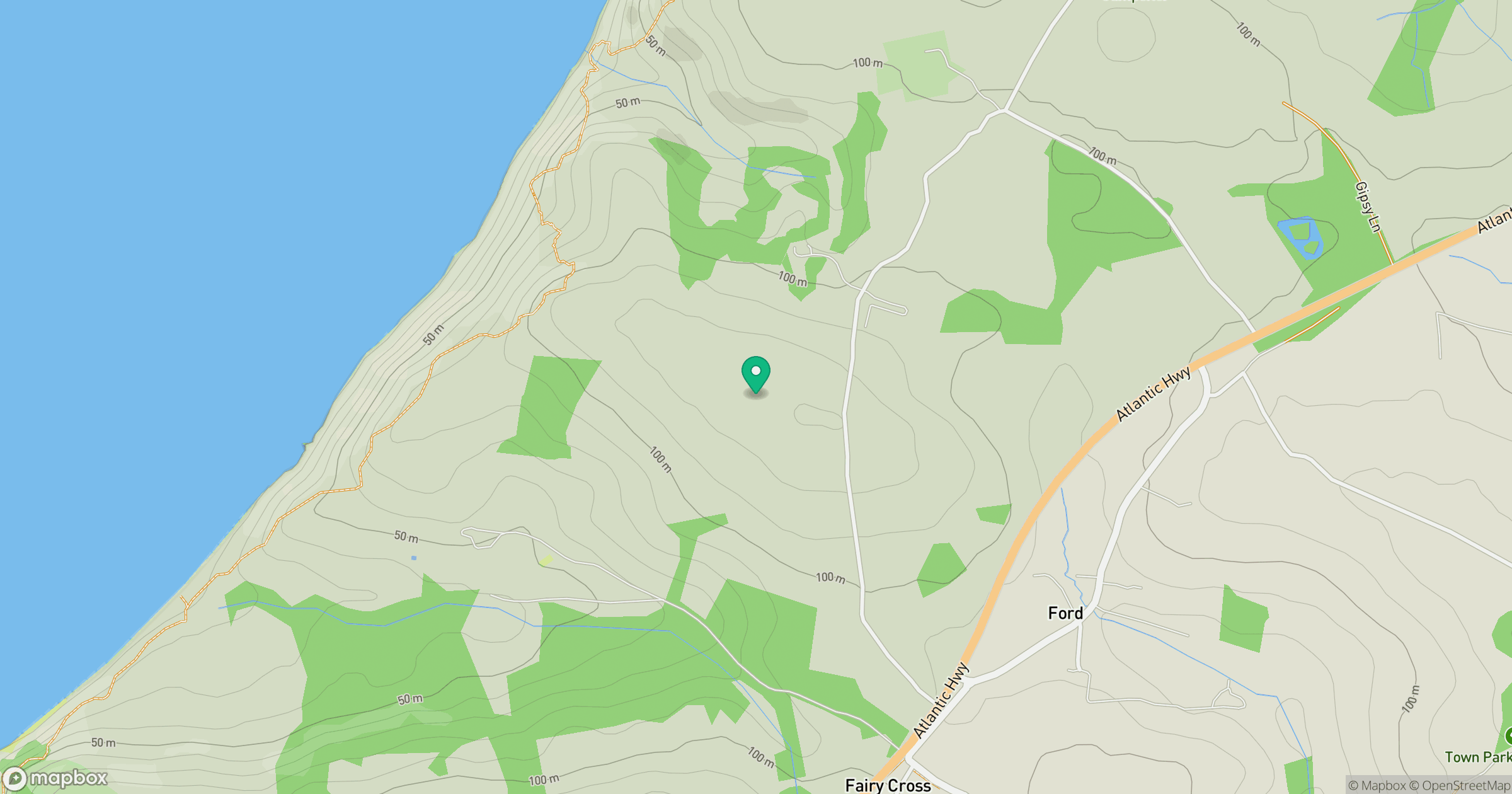 Babbacombe Hill location map