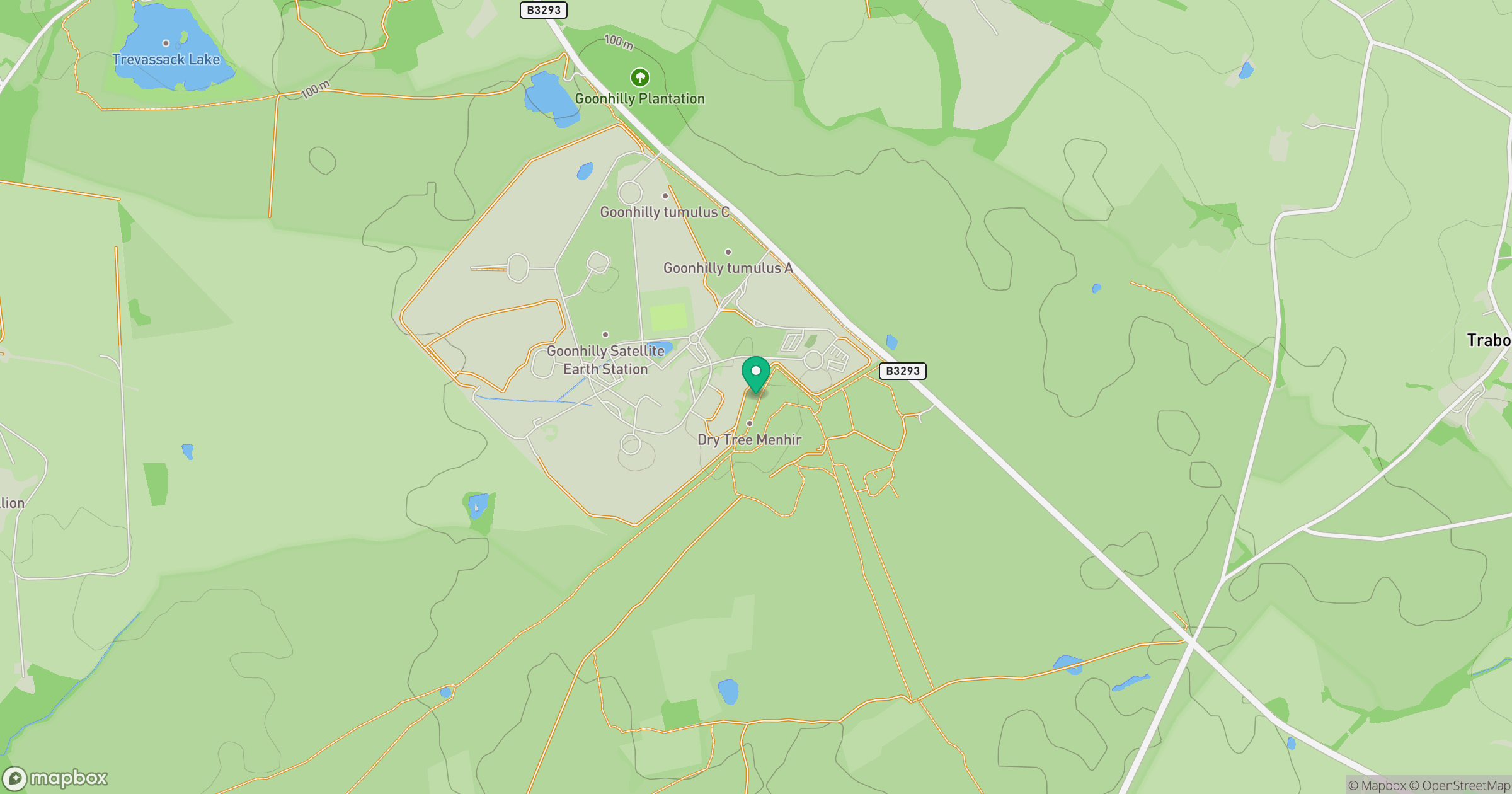 Goonhilly Down location map