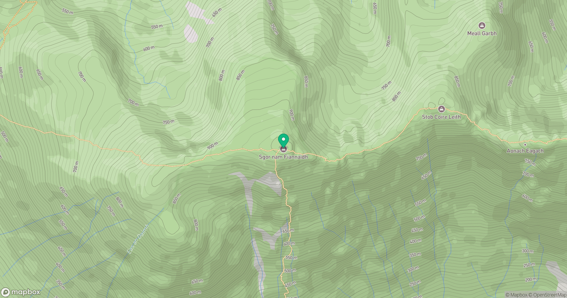 Aonach Eagach - Sgorr nam Fiannaidh location map
