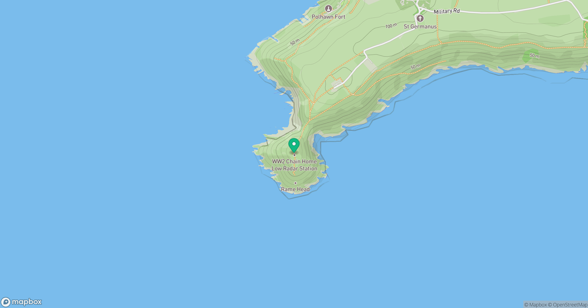 Rame Head location map