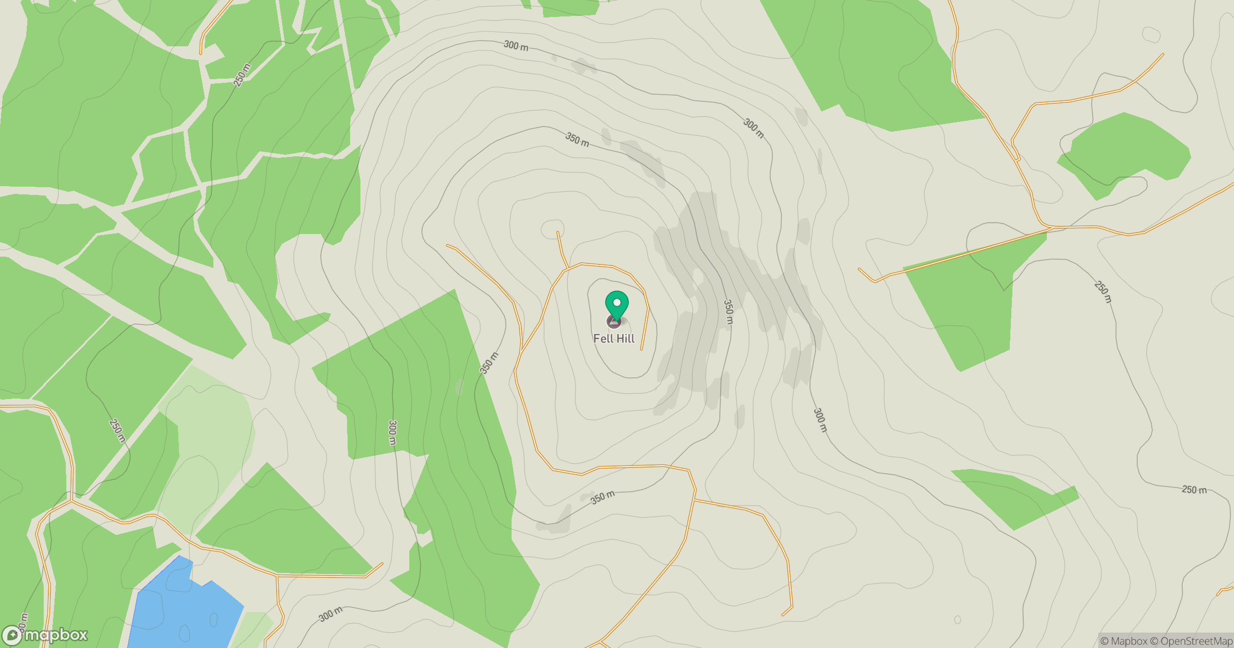 Fell Hill location map