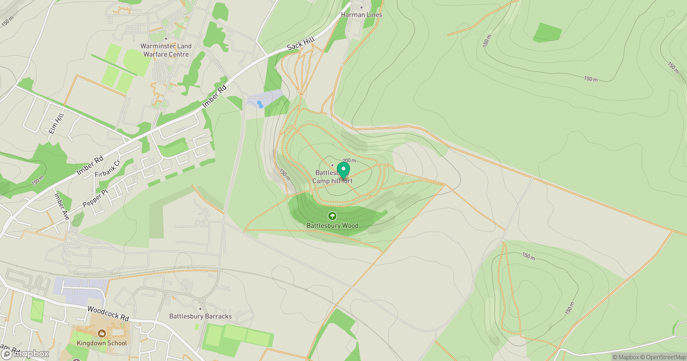 Battlesbury Hill location map
