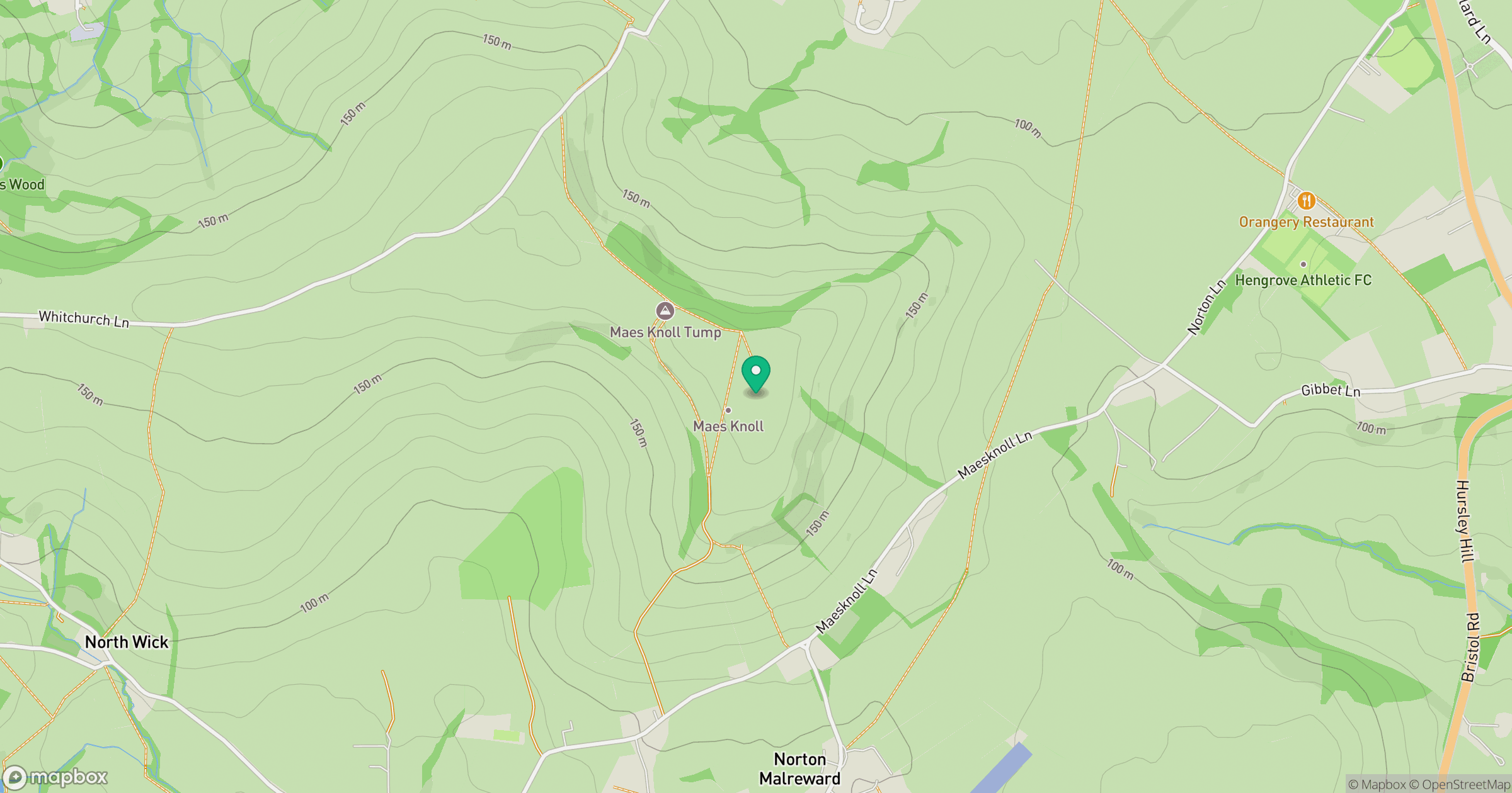 Maes Knoll location map