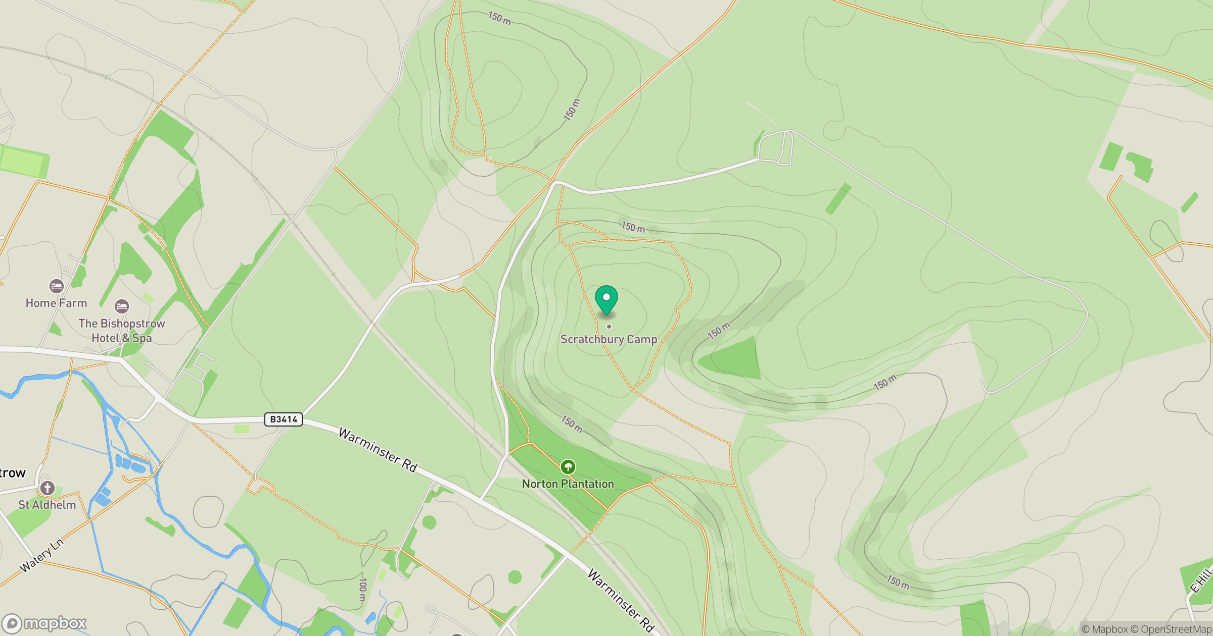 Scratchbury Hill location map