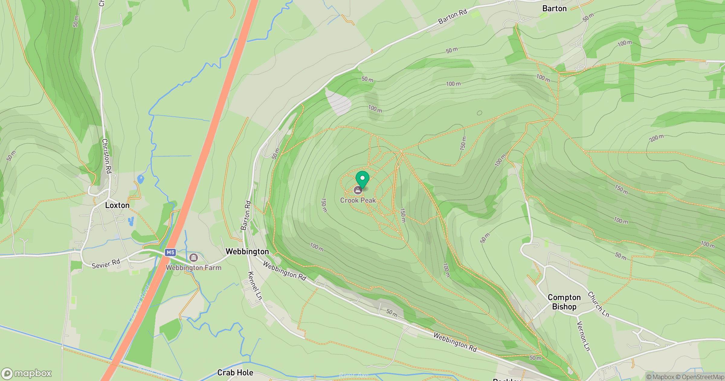 Crook Peak location map