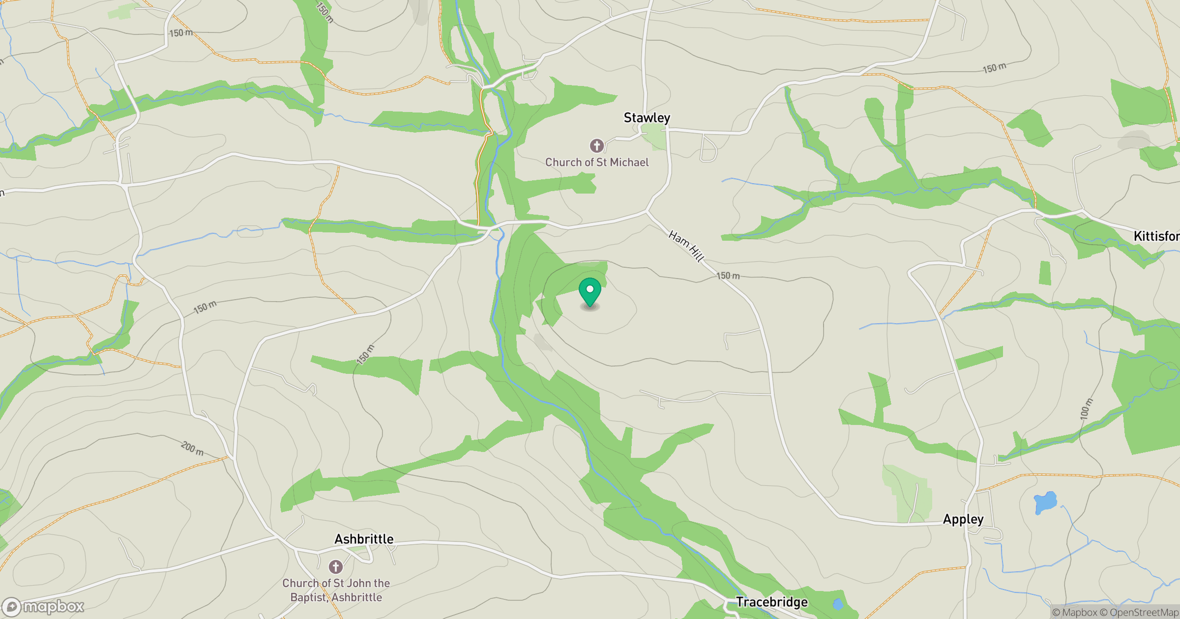 Ham Hill location map