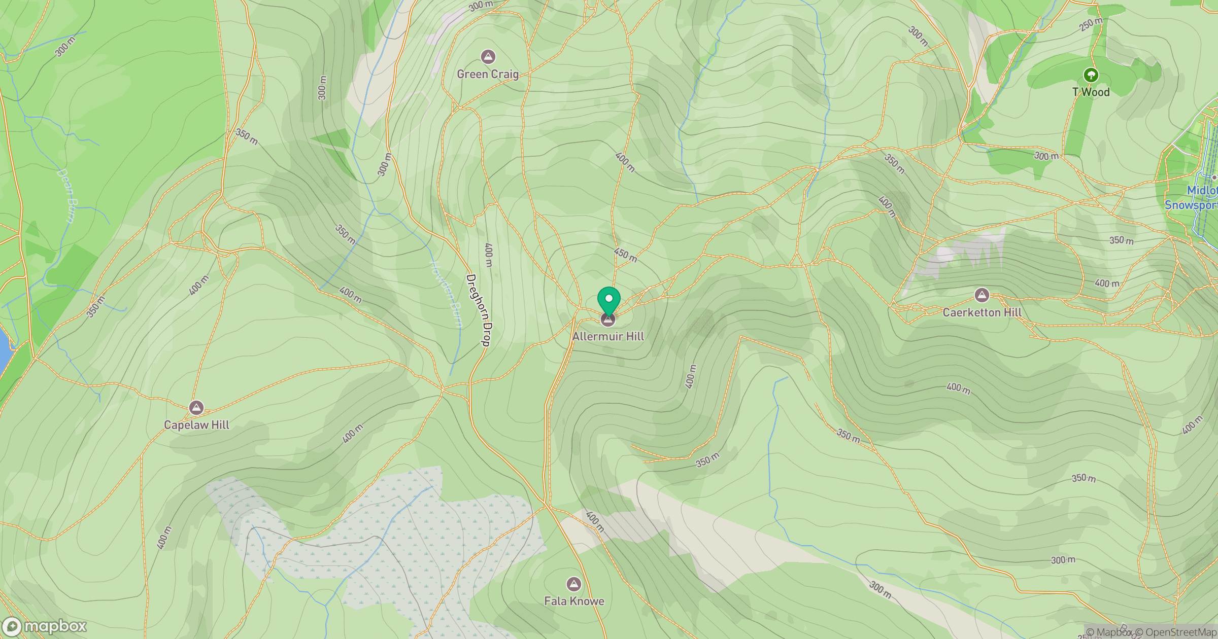 Allermuir Hill location map