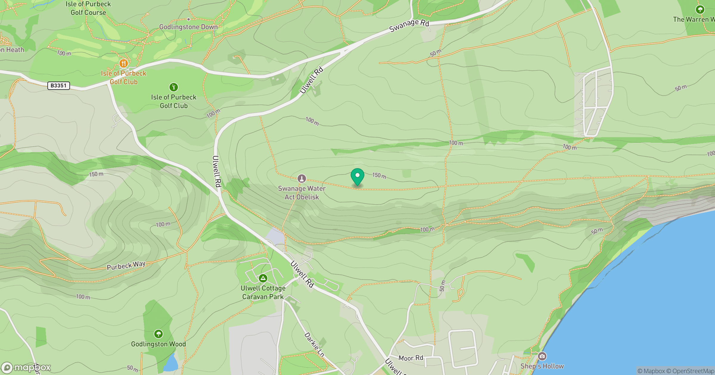 Ballard Down location map