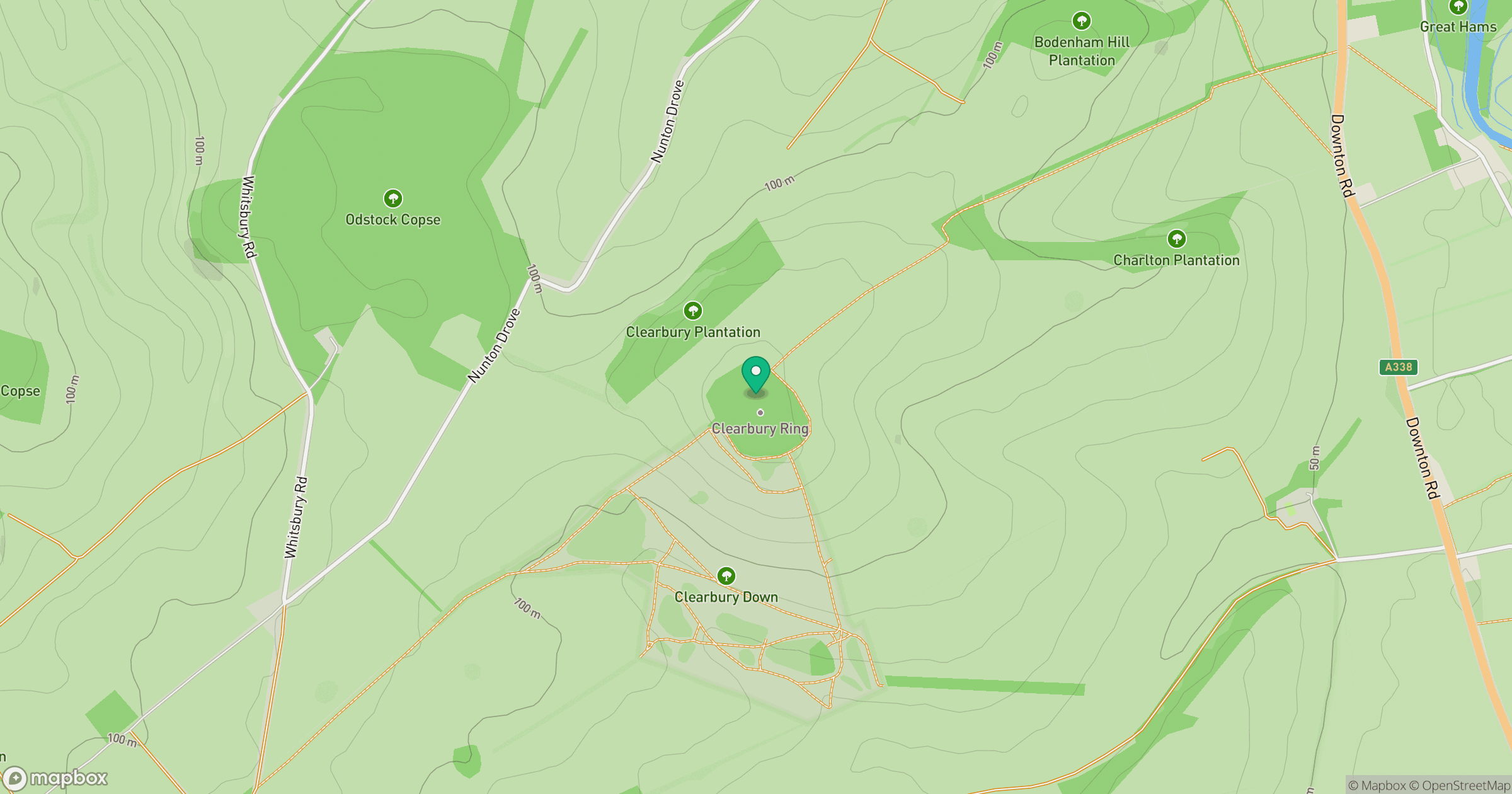 Clearbury Ring location map
