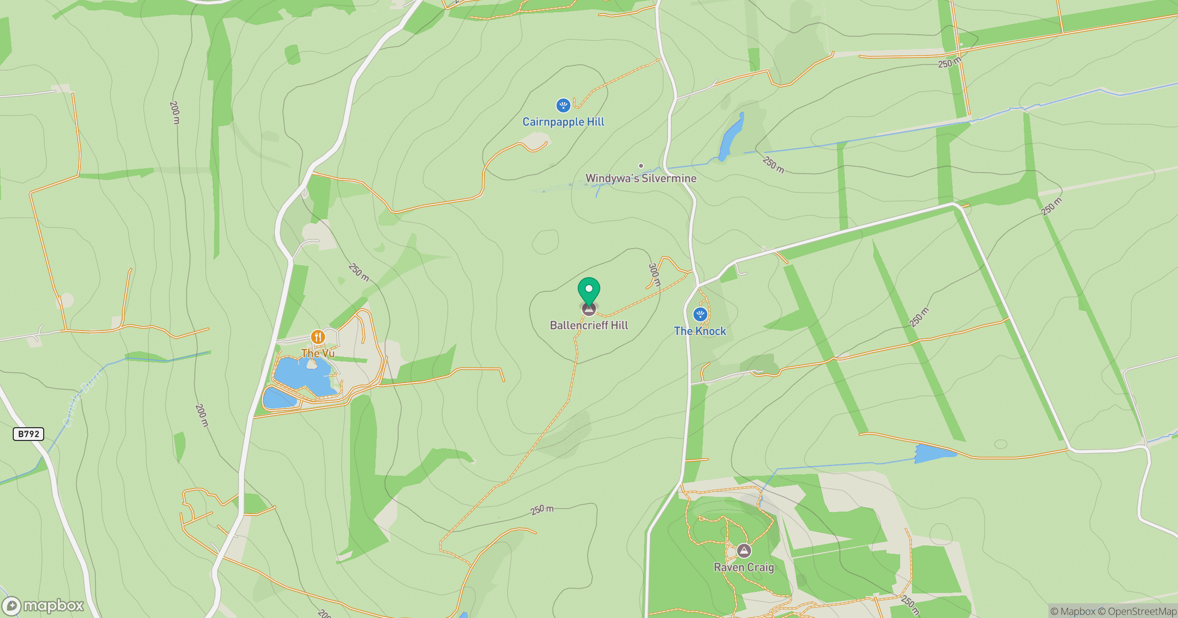 Cairnpapple Hill location map