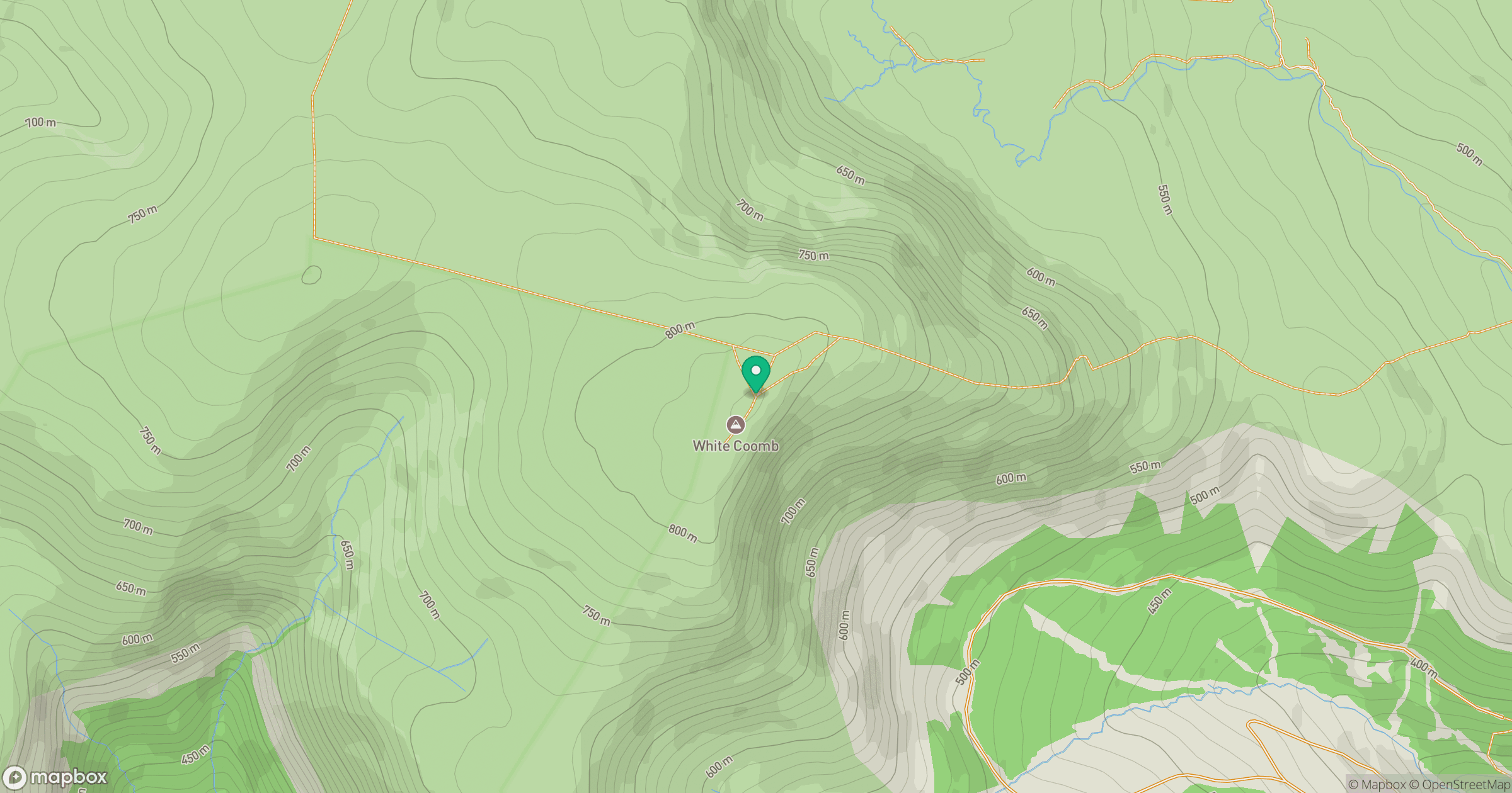 White Coomb location map