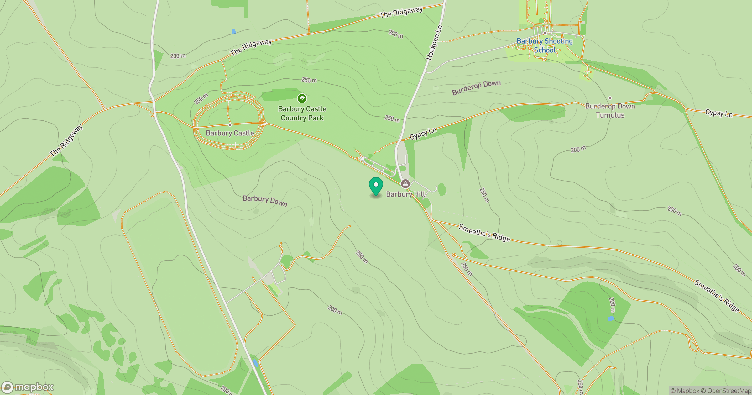 Barbury Down location map