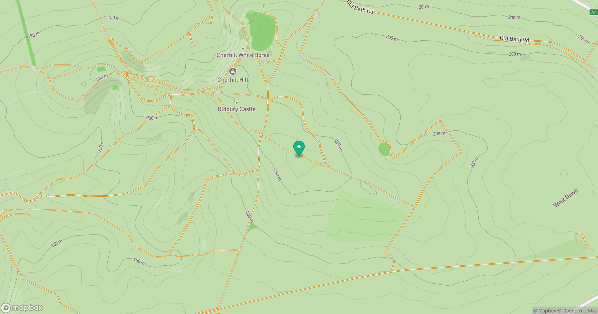Cherhill Down location map