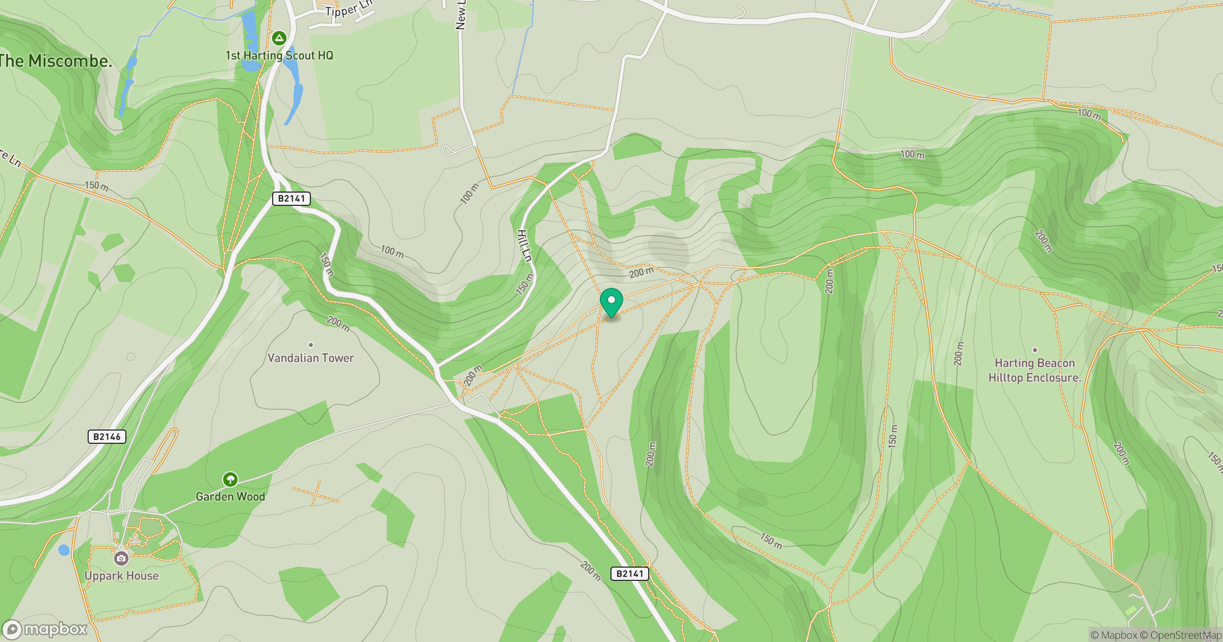 Harting Downs location map