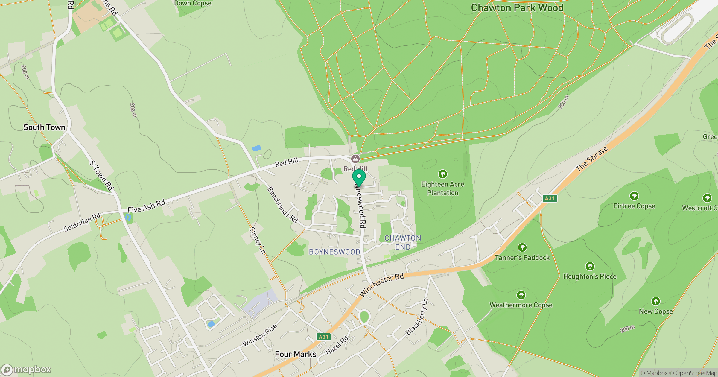 Red Hill location map