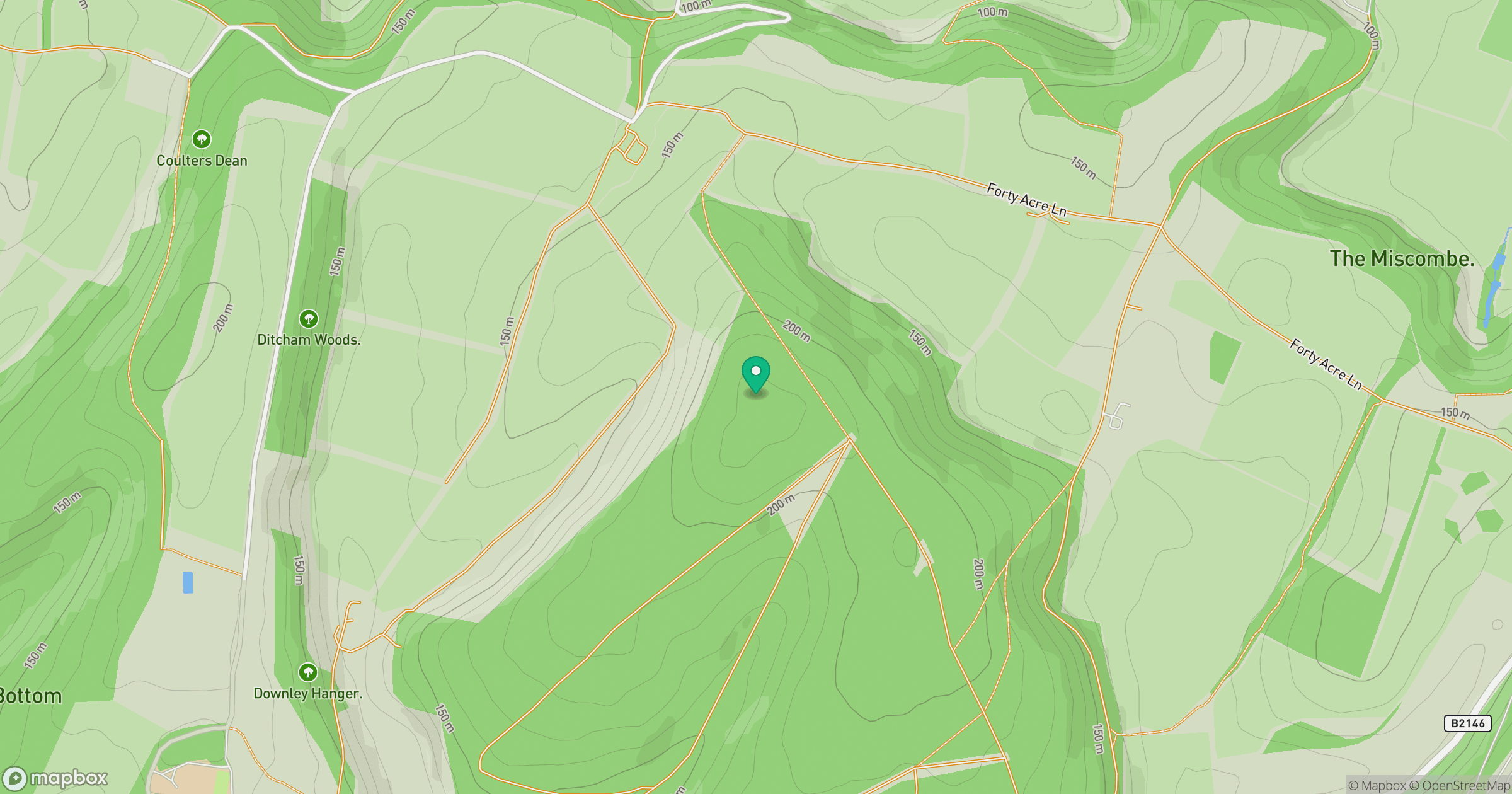 West Harting Down location map