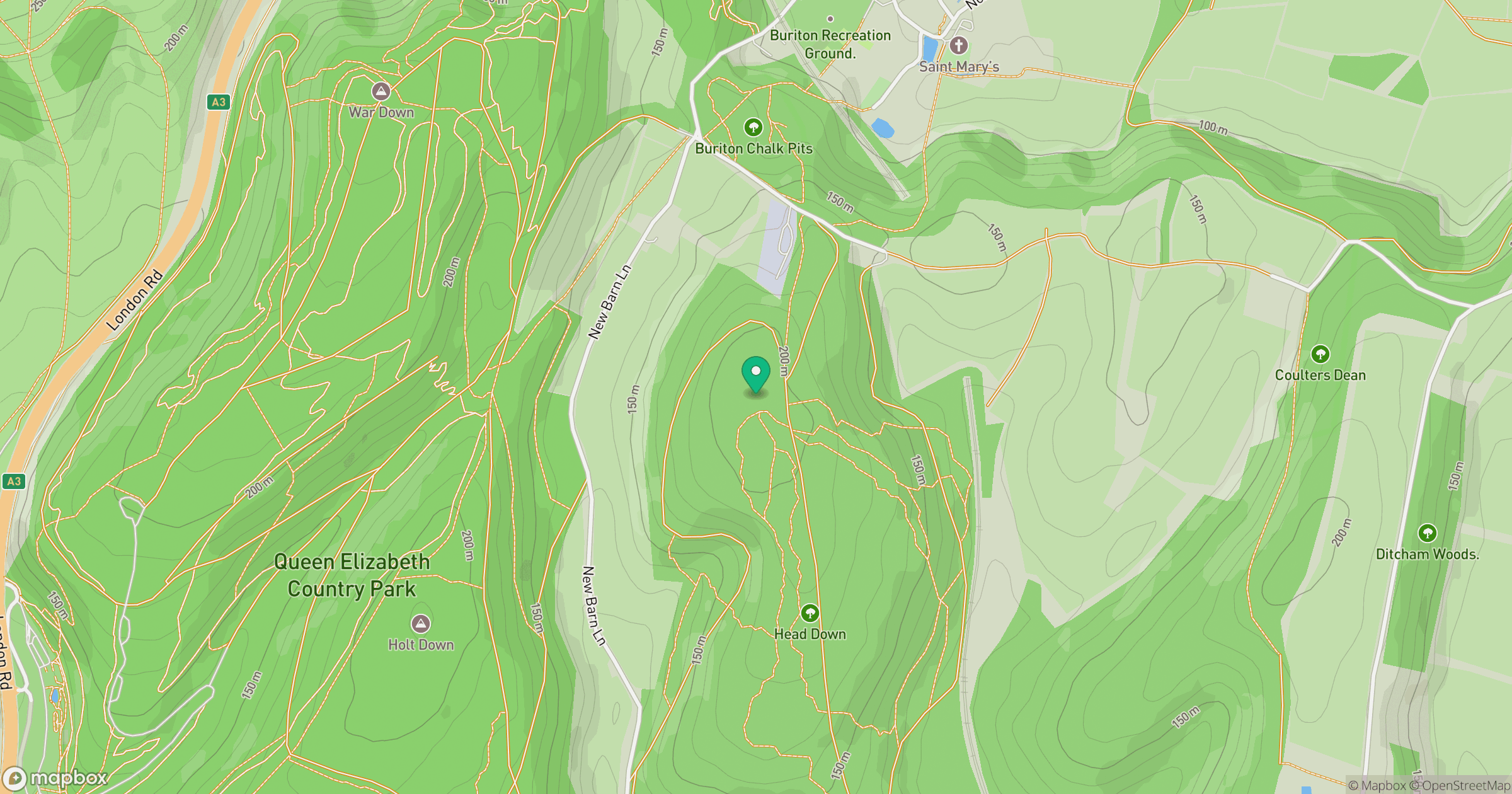 Head Down location map