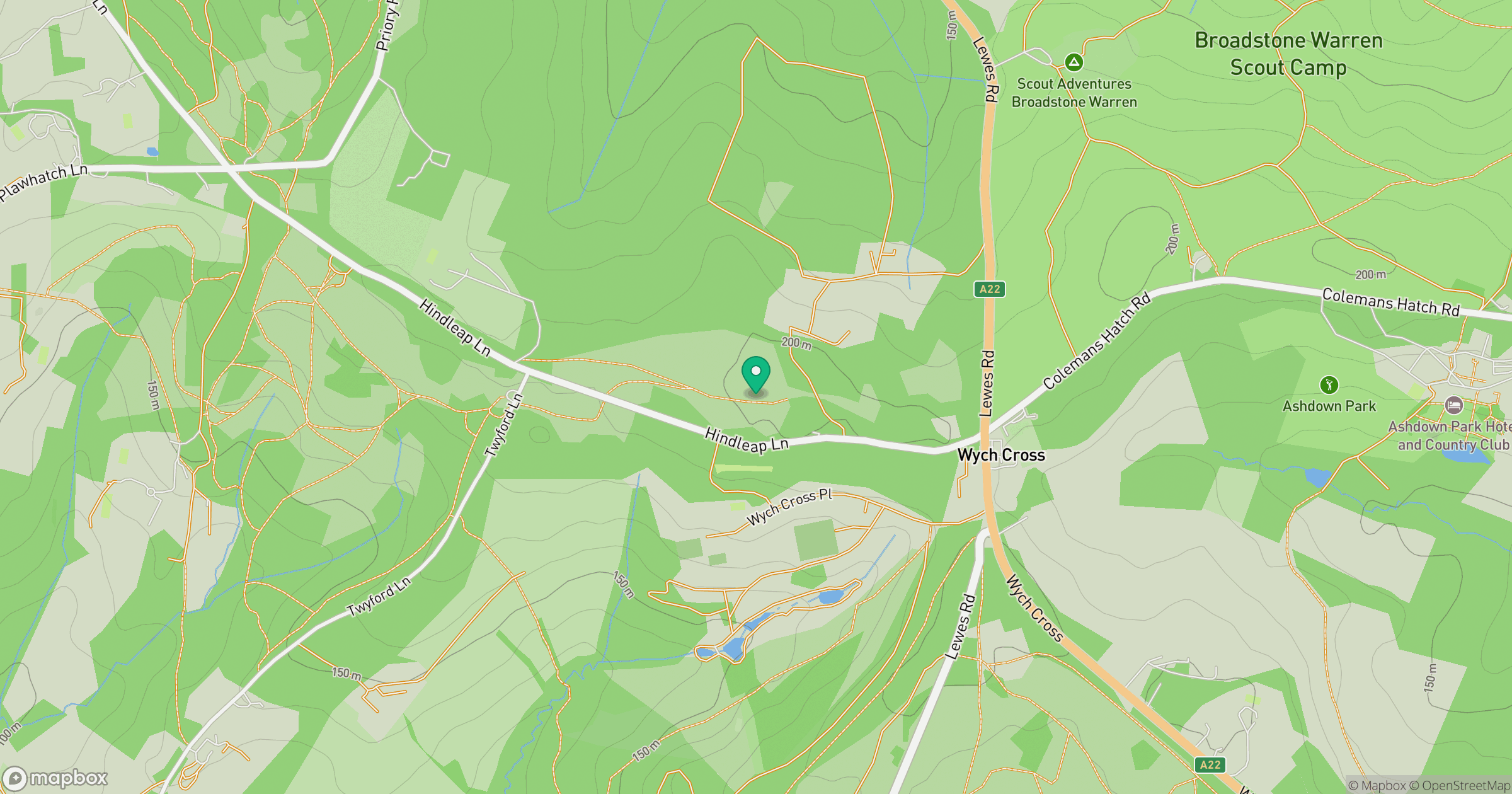 Hindleap Hill location map