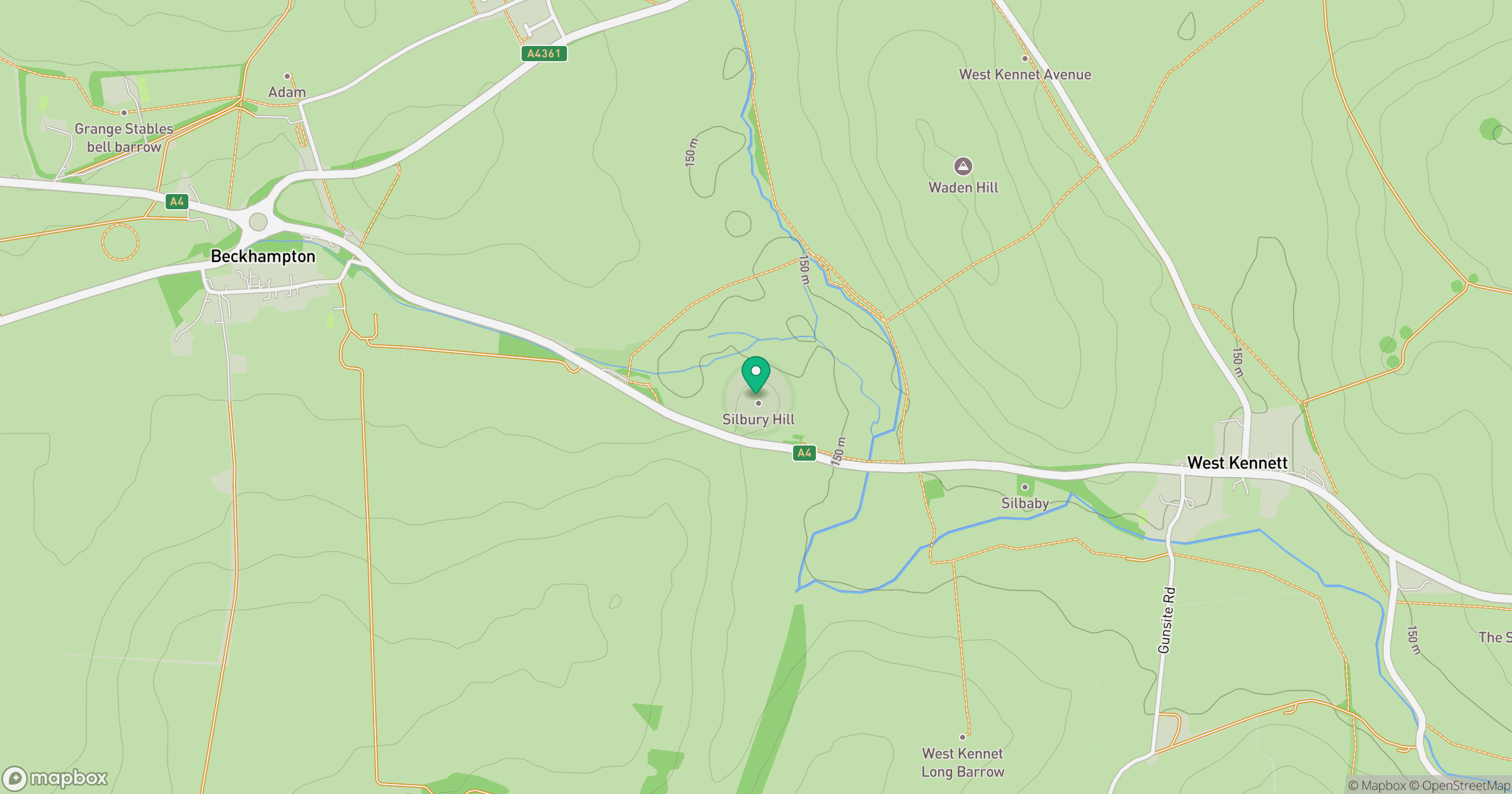 Silbury Hill location map