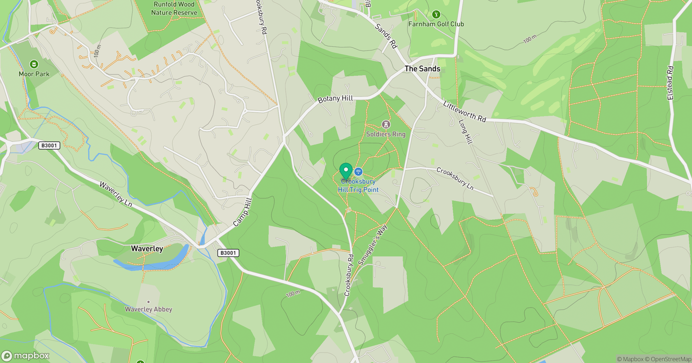 Crooksbury Hill location map