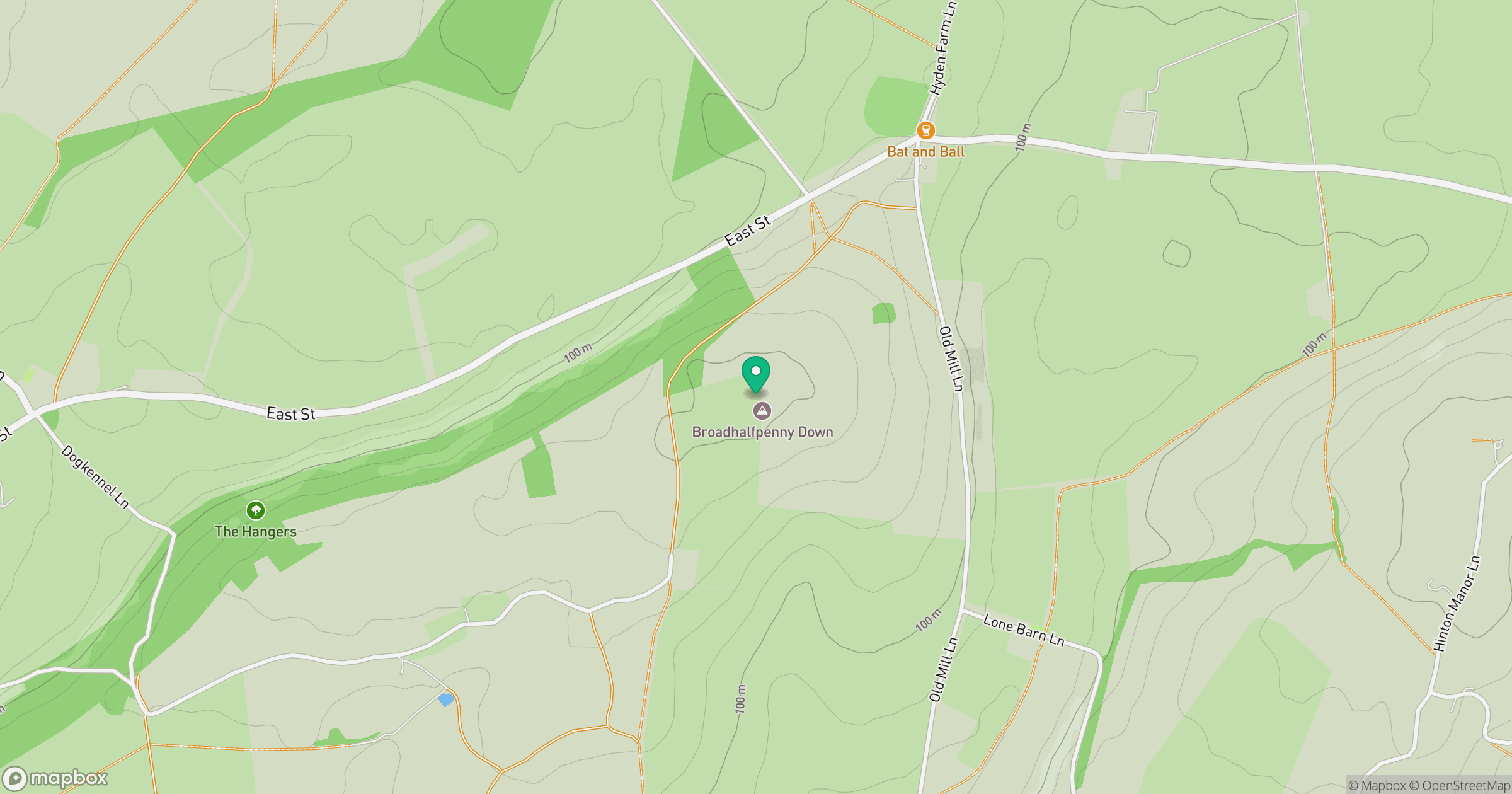 Broadhalfpenny Down location map