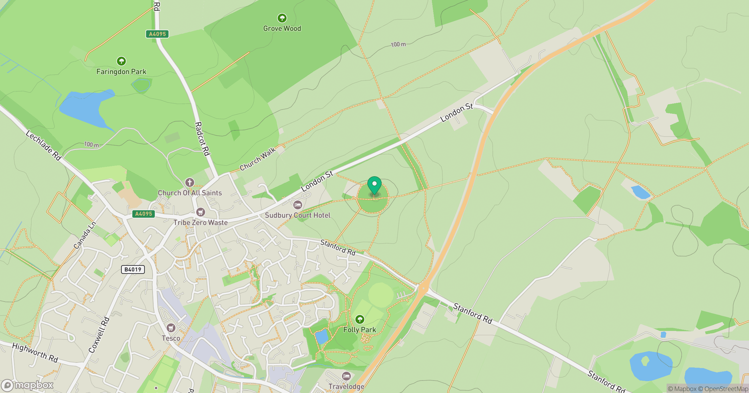 Faringdon Hill [Folly Hill] location map