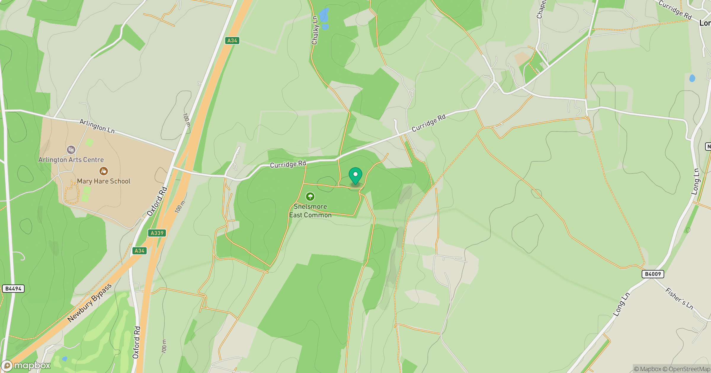 Snelsmore East Common location map