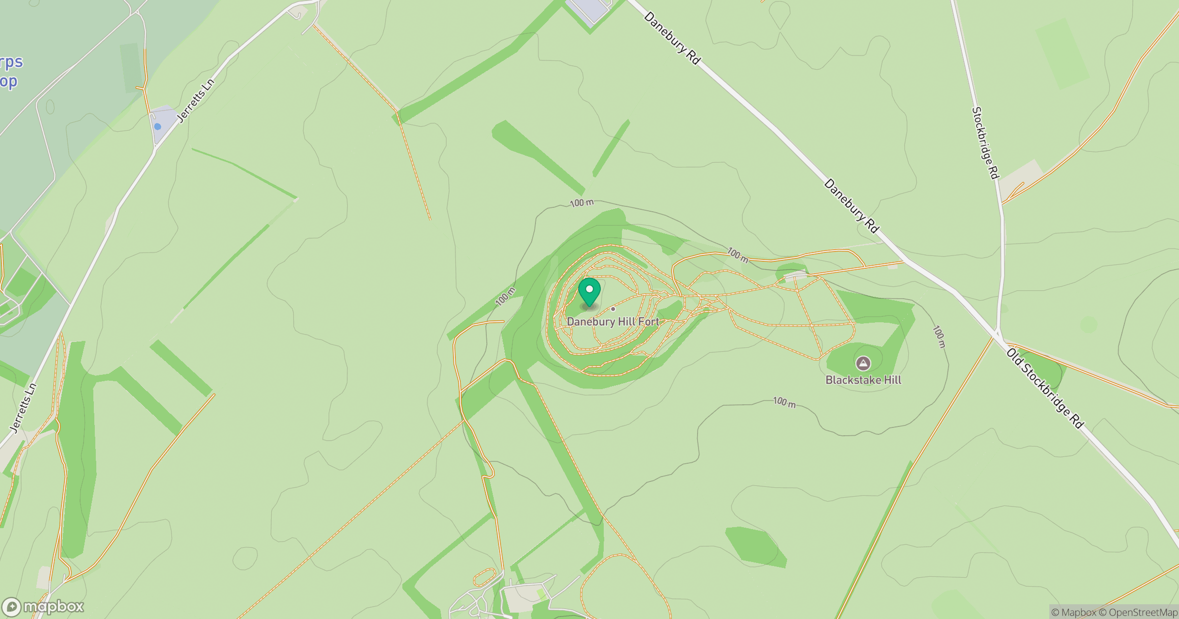 Danebury Hill location map
