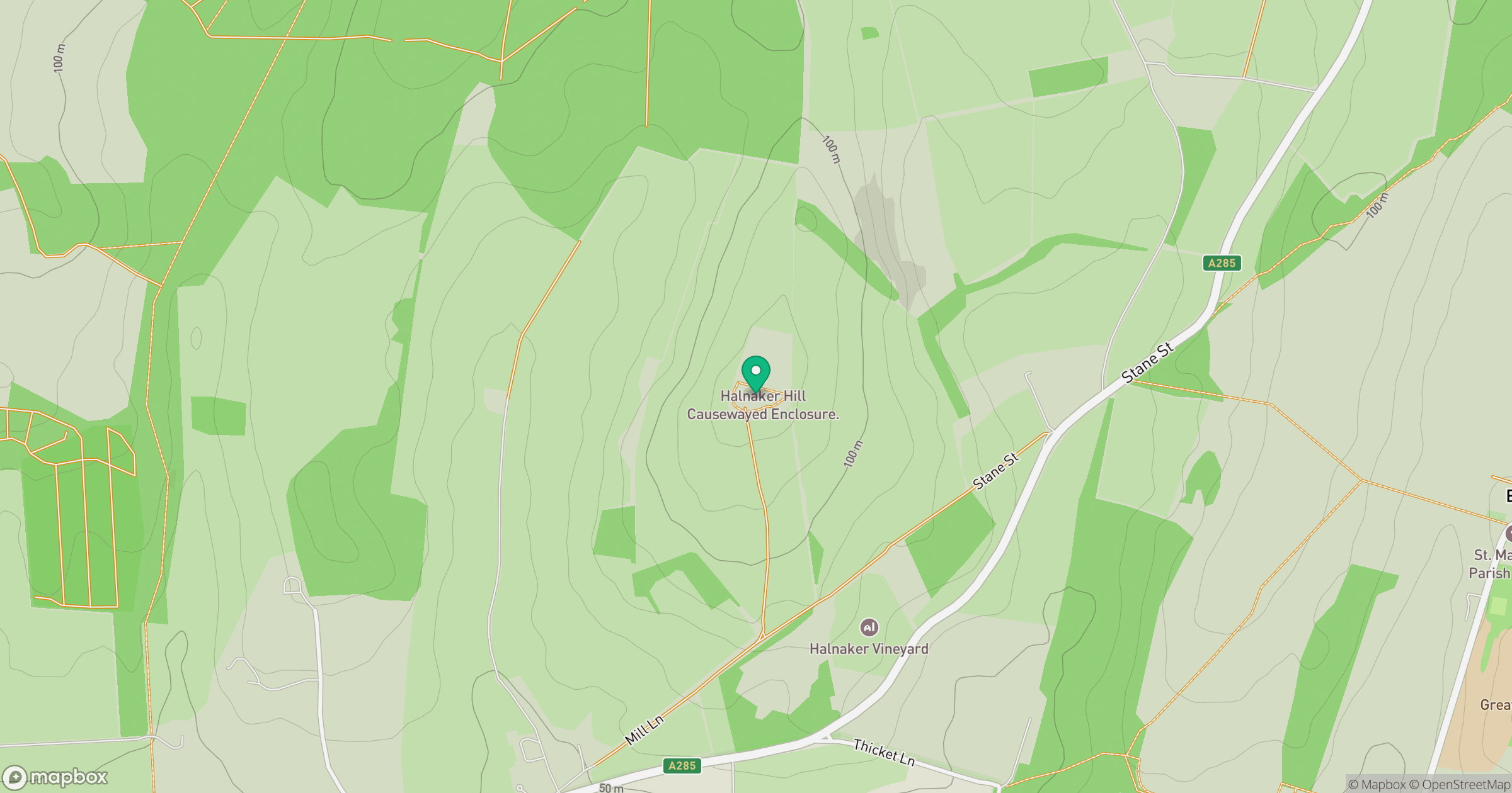 Halnaker Hill location map