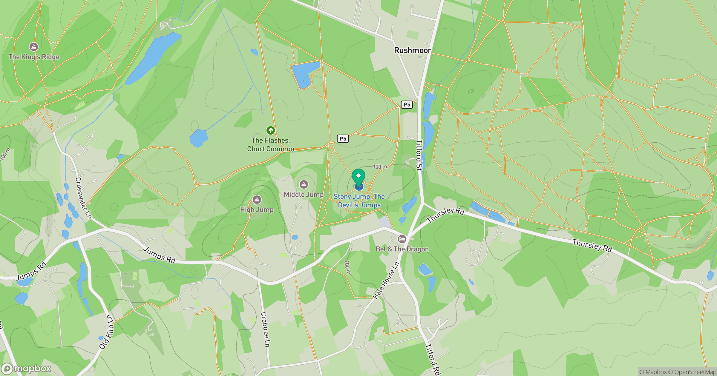 The Devil's Jumps East Top location map