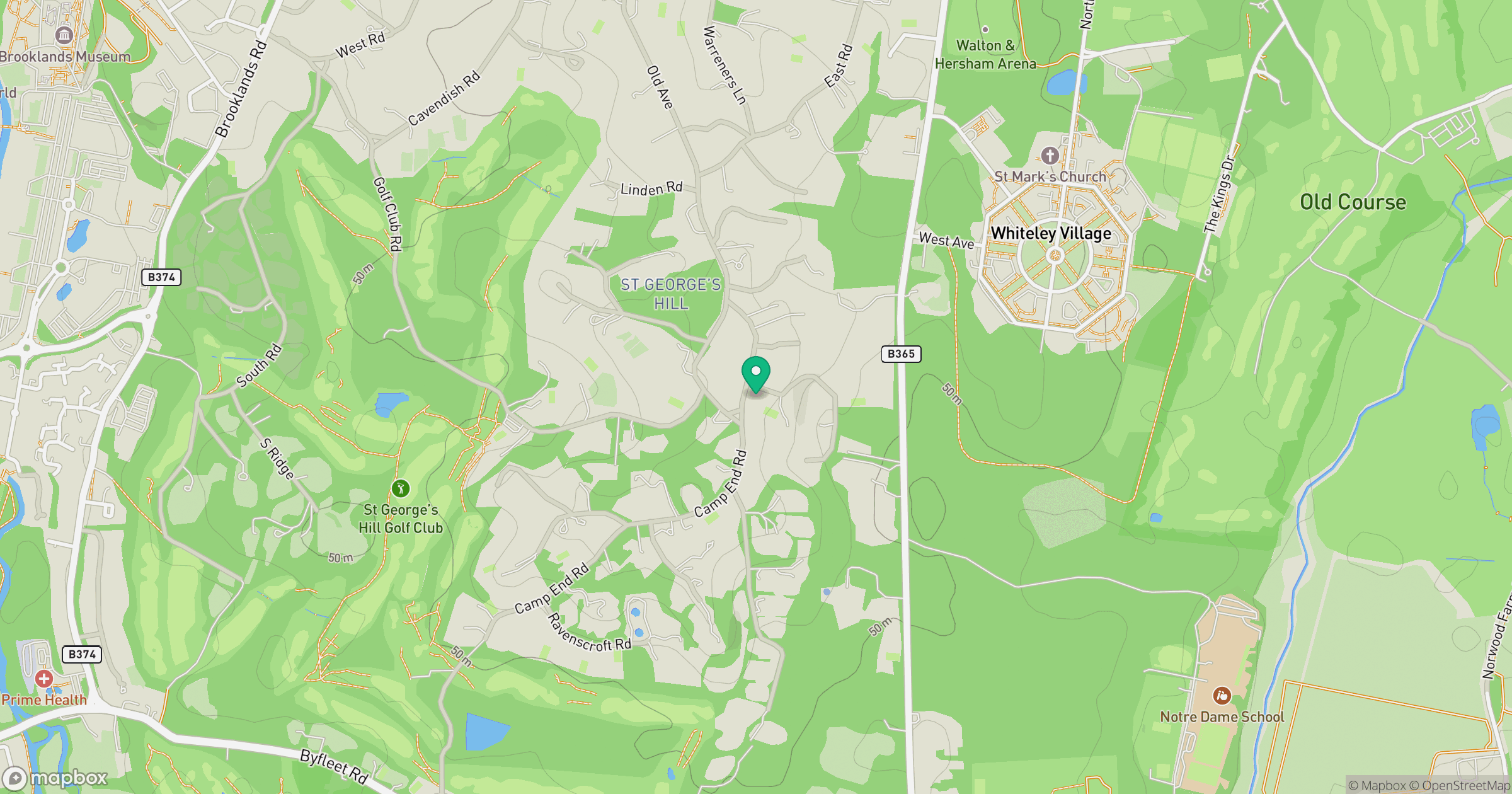 St George's Hill location map