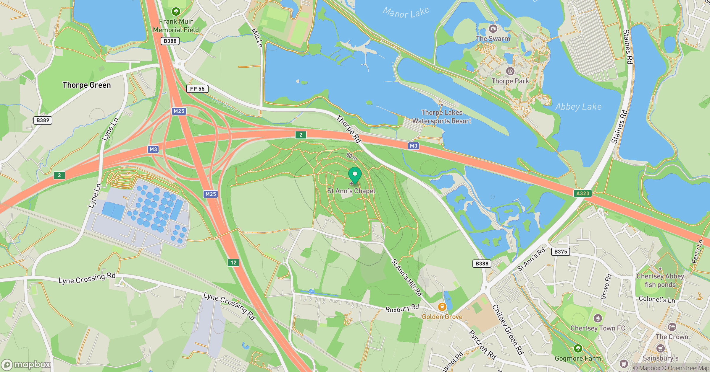 St Ann's Hill location map