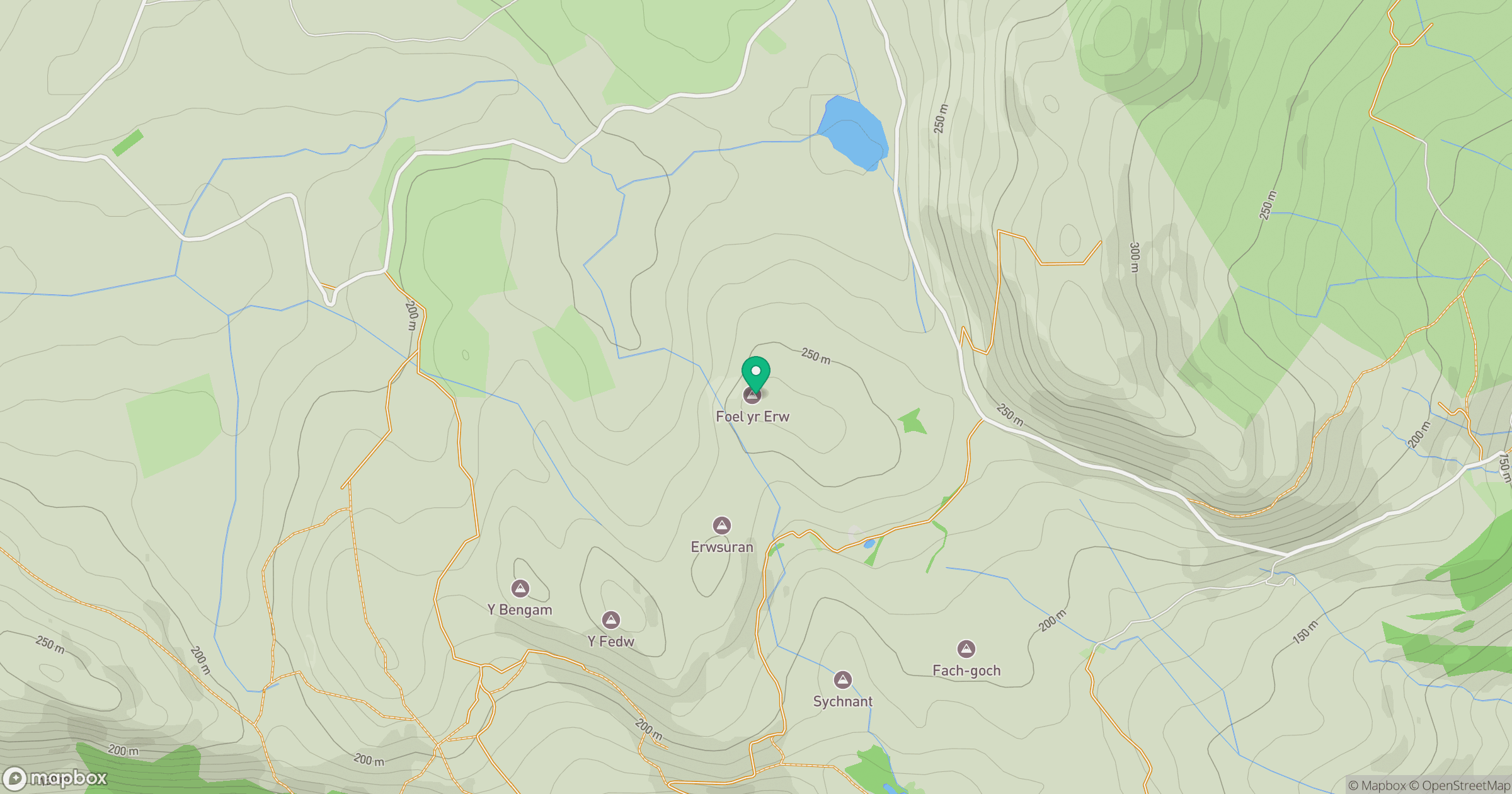 Foel yr Erw location map