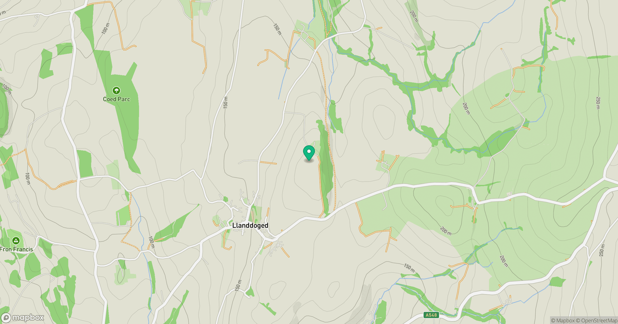 Pen-y-garth location map