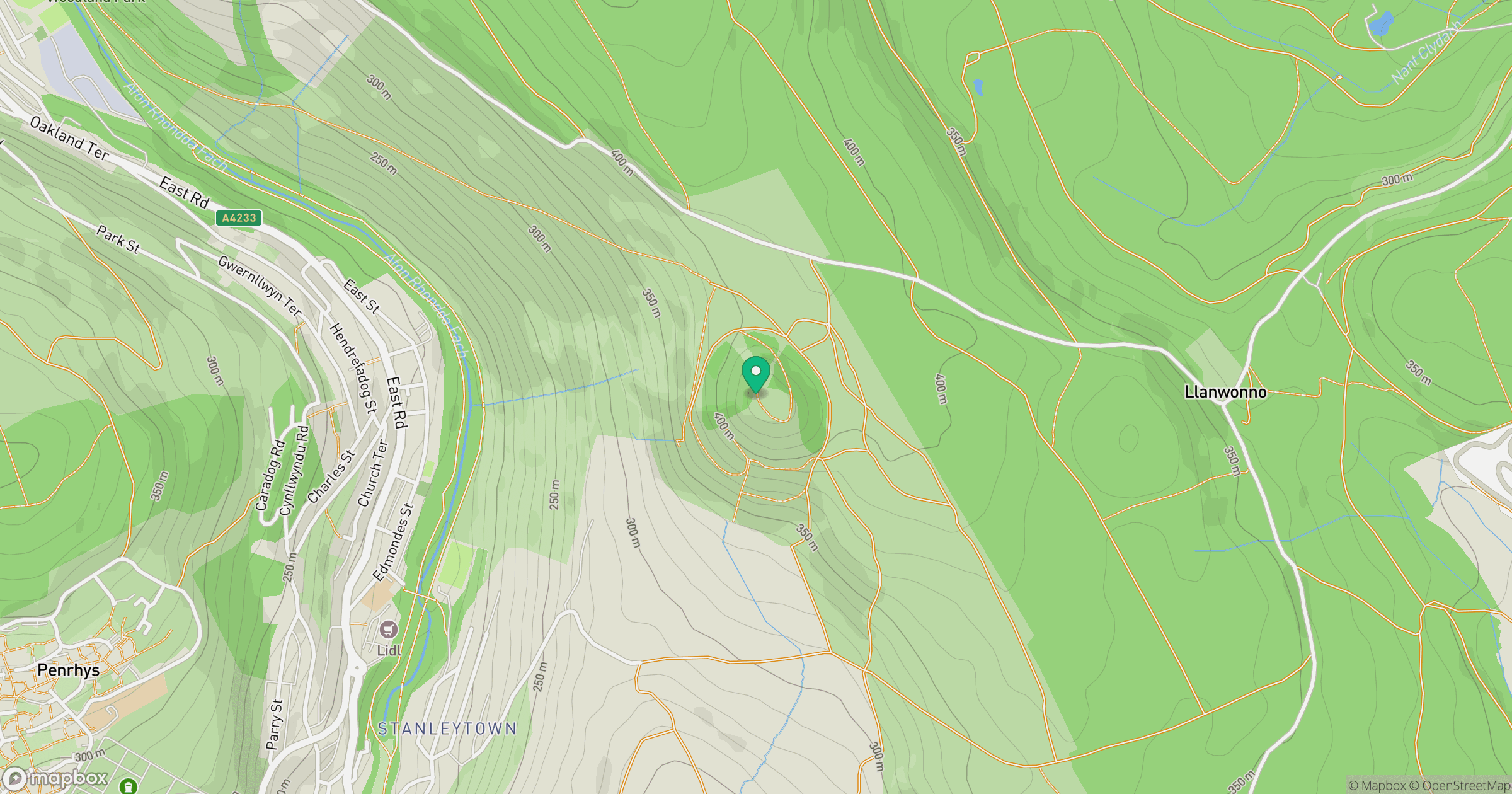 Tylorstown Tip location map