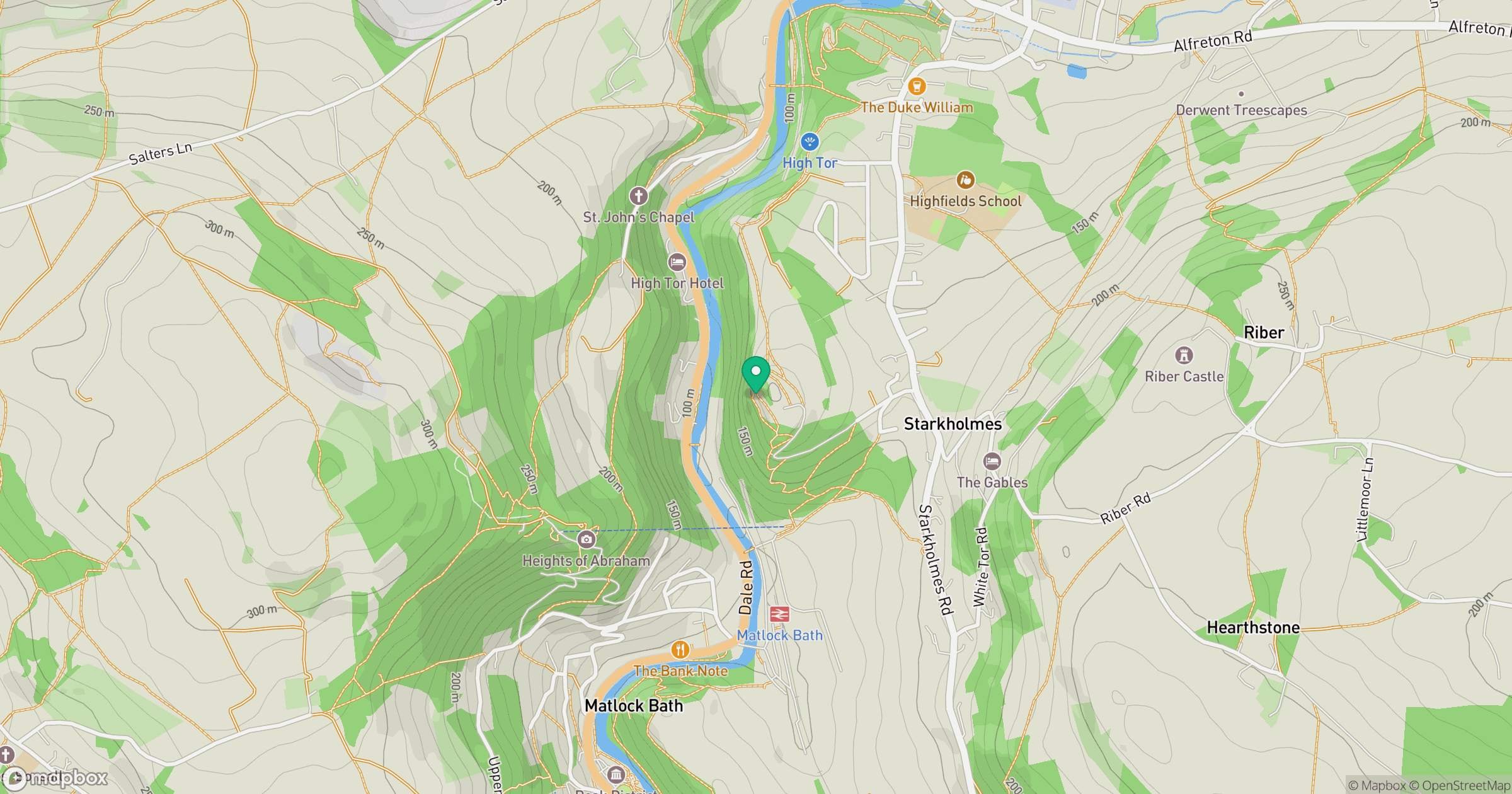 High Tor location map