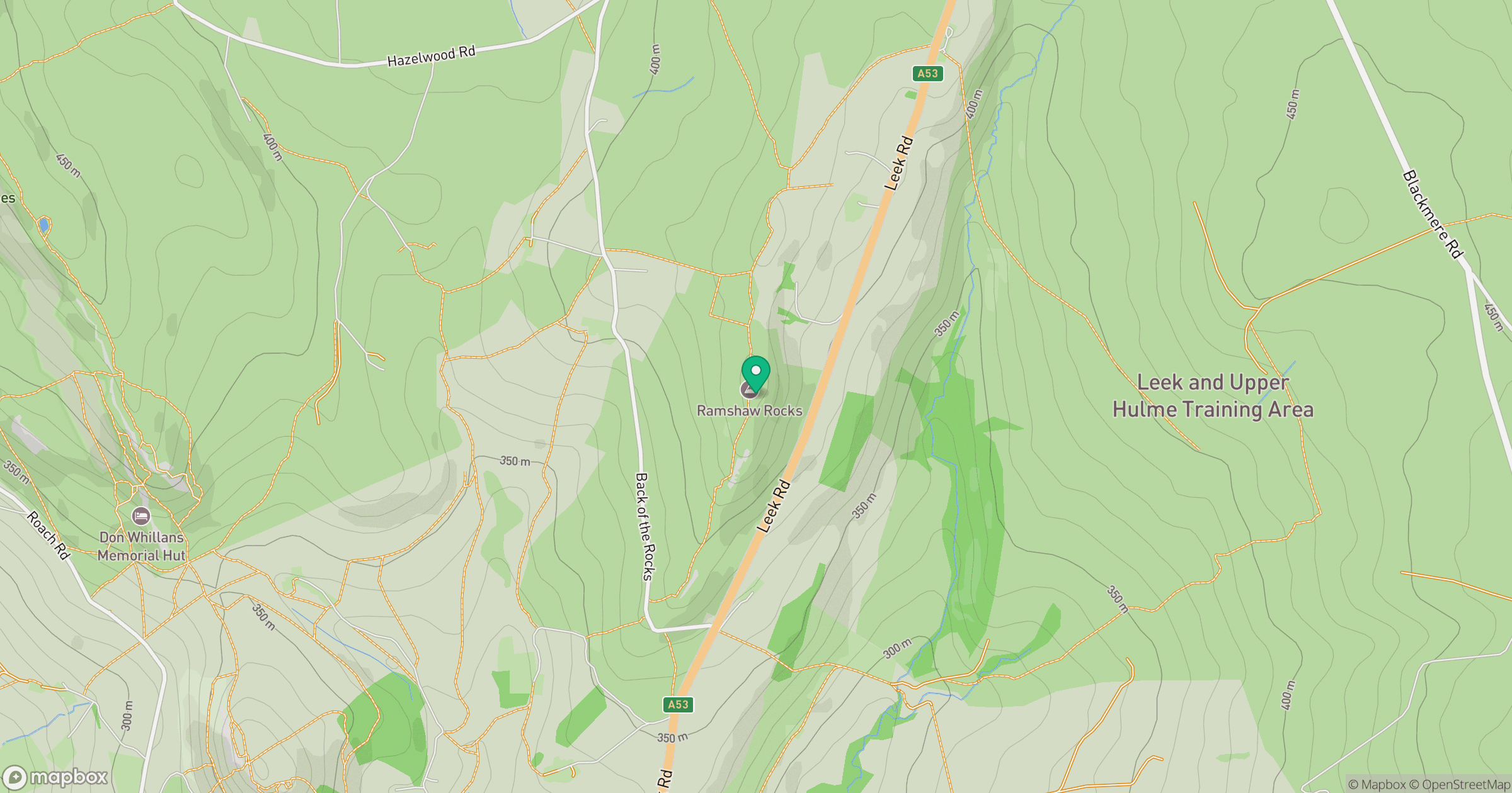 Ramshaw Rocks location map