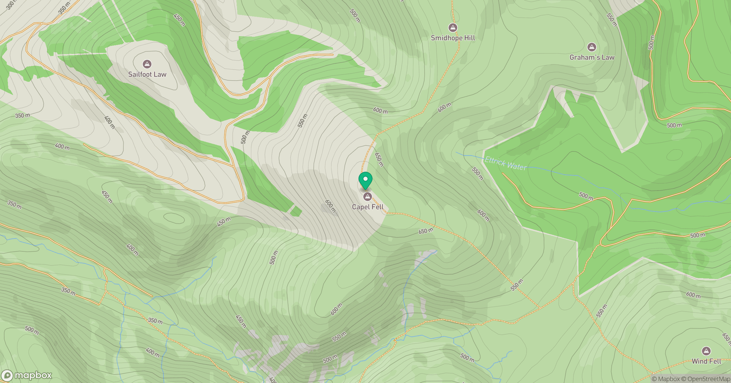 Capel Fell location map