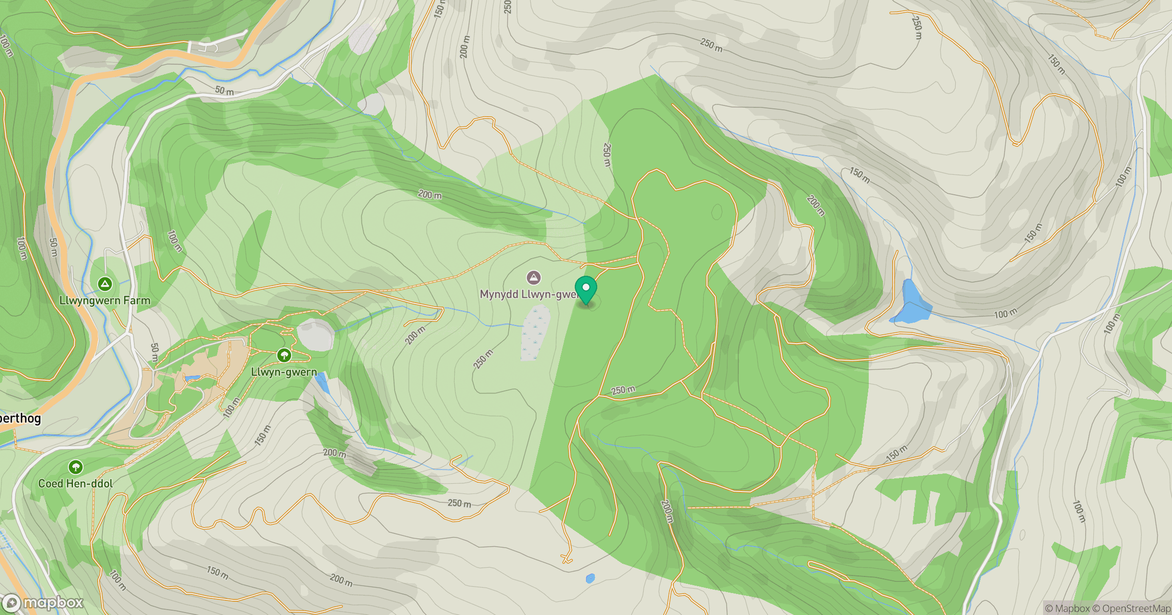 Mynydd Llwyn-gwern location map