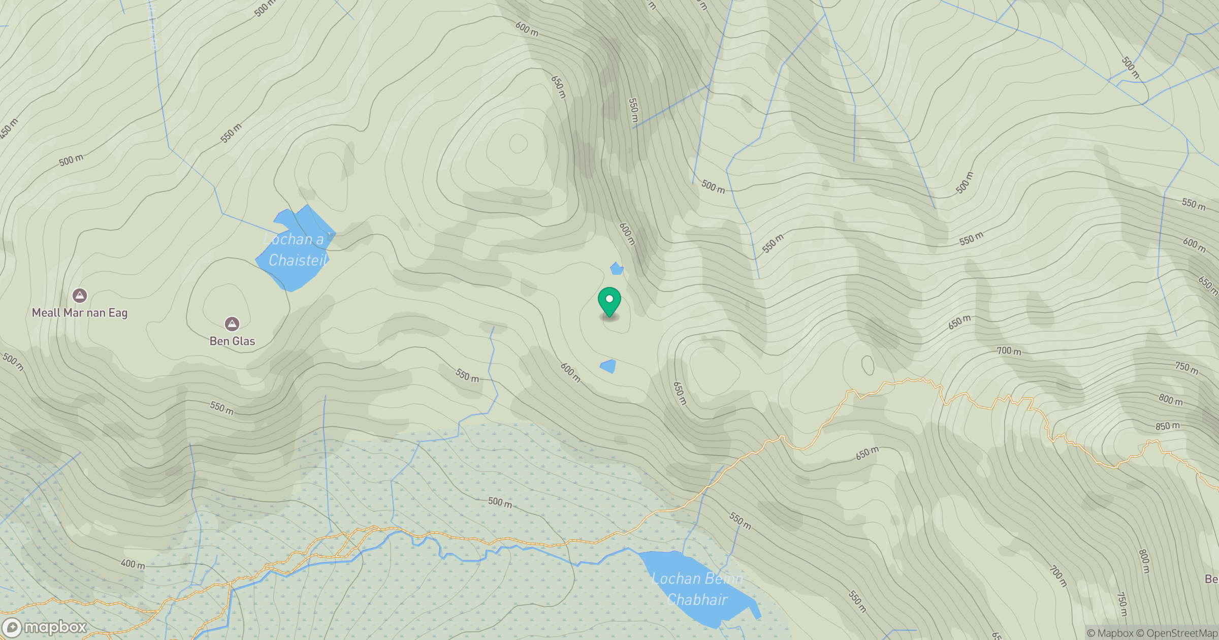 Stob Garbh Bhealach location map